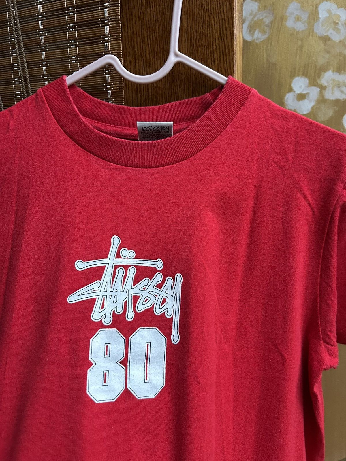 Stussy Vintage 90s Stussy 80 Logo Red Tee Made In USA Size XS Size US XS / EU 42 / 0 - 5 Thumbnail
