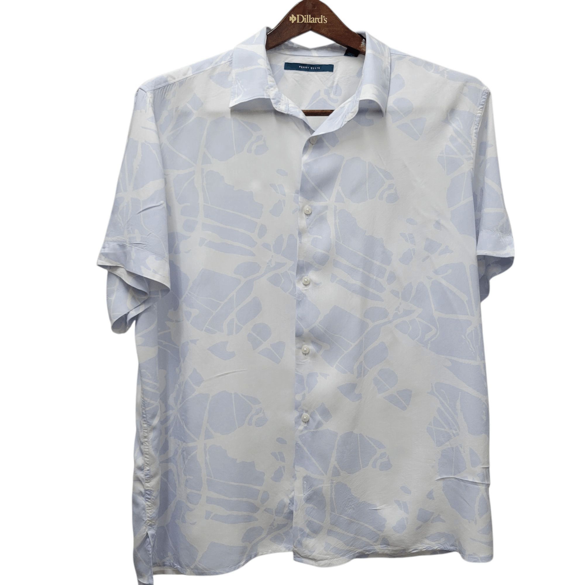 Perry Ellis Perry Ellis Men Floral Short Sleeve Button-Up Shirt Size XXL Size US XXL / EU 58 / 5 - 1 Thumbnail
