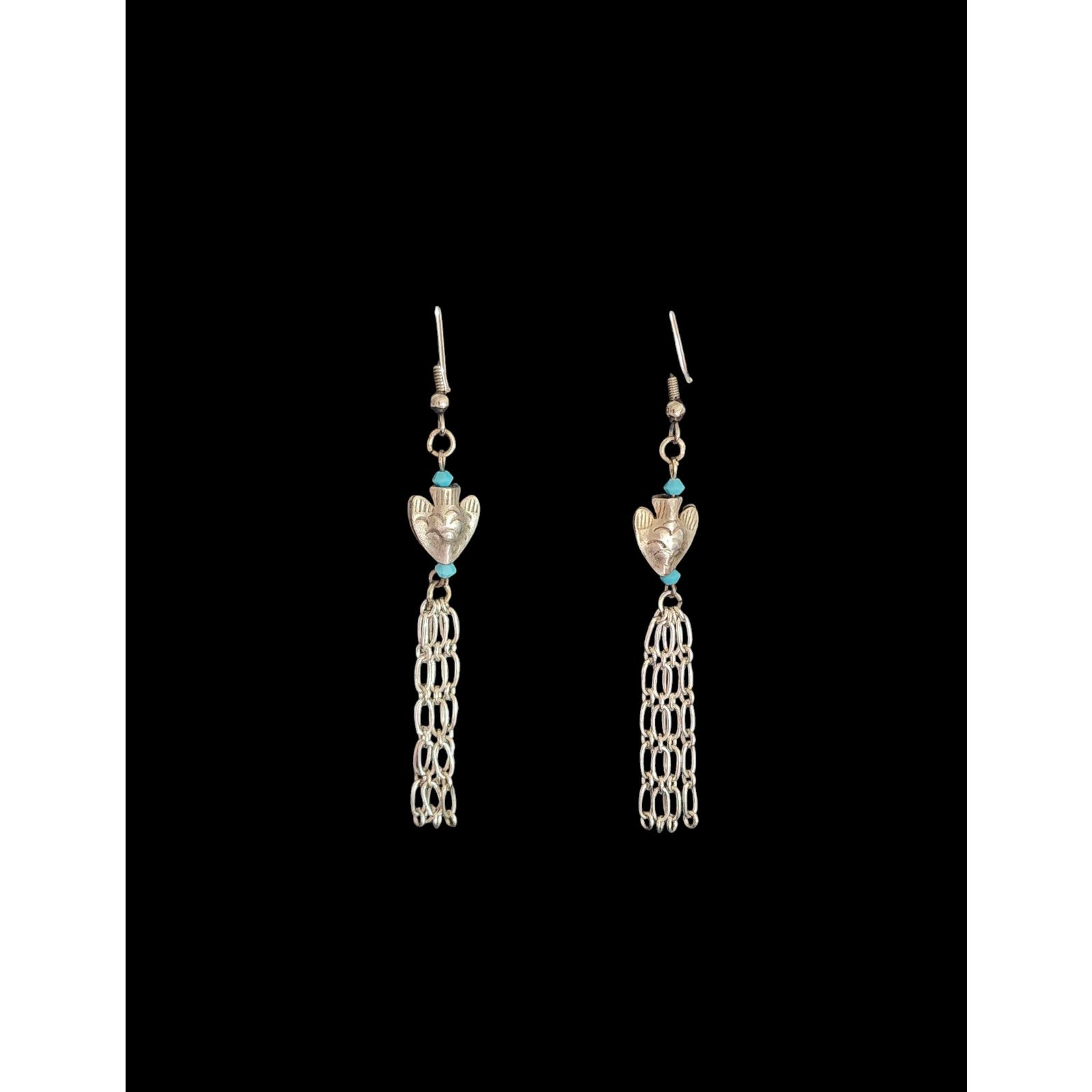 Other Handcrafted tuquoise, sterling silver beads pierced earrings Size ONE SIZE - 3 Thumbnail