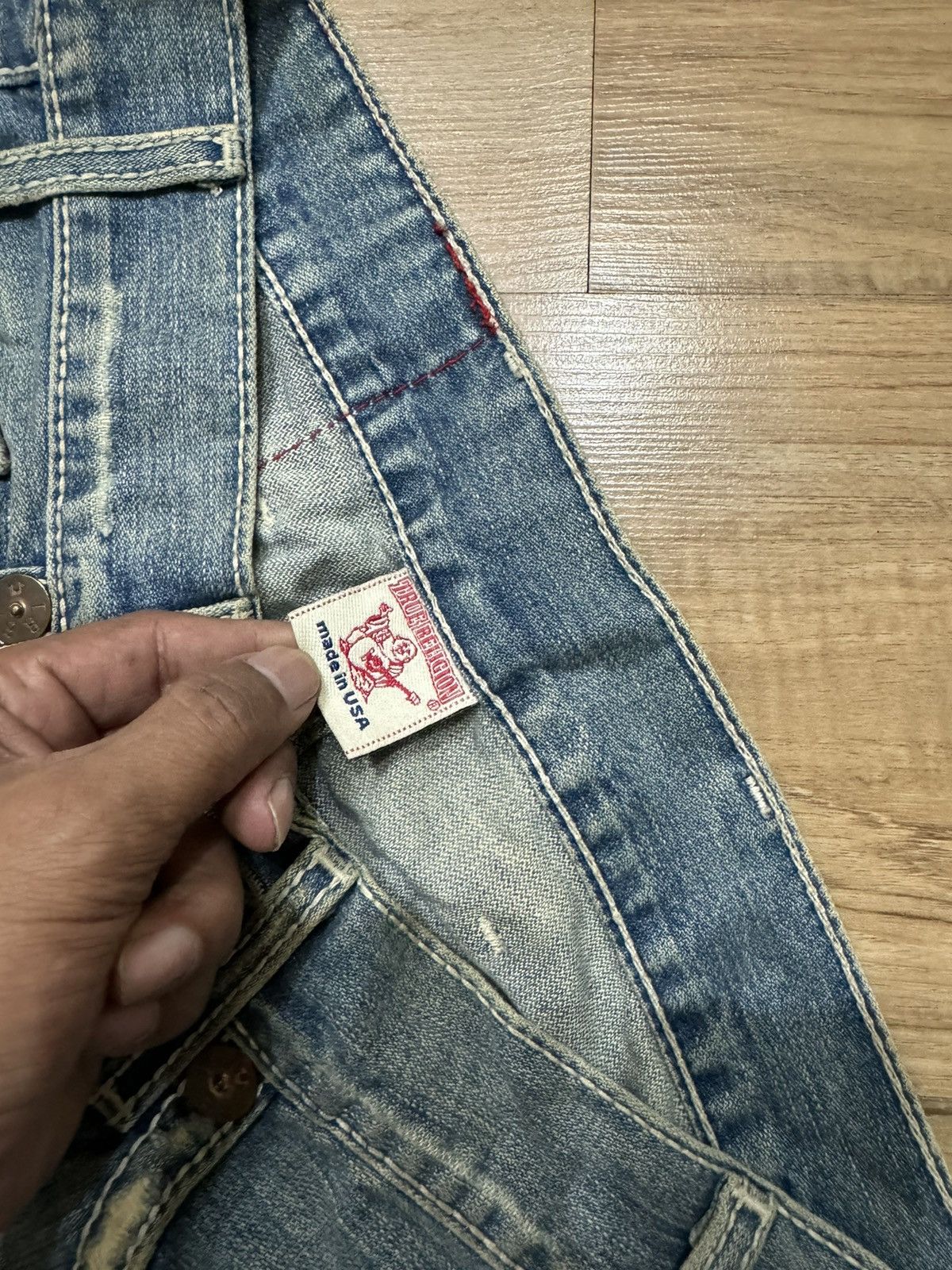 True Religion TRUE RELIGION PATCHWORKS SASHIKO STYLE CUSTOM JEANS Size US 31 - 4 Thumbnail