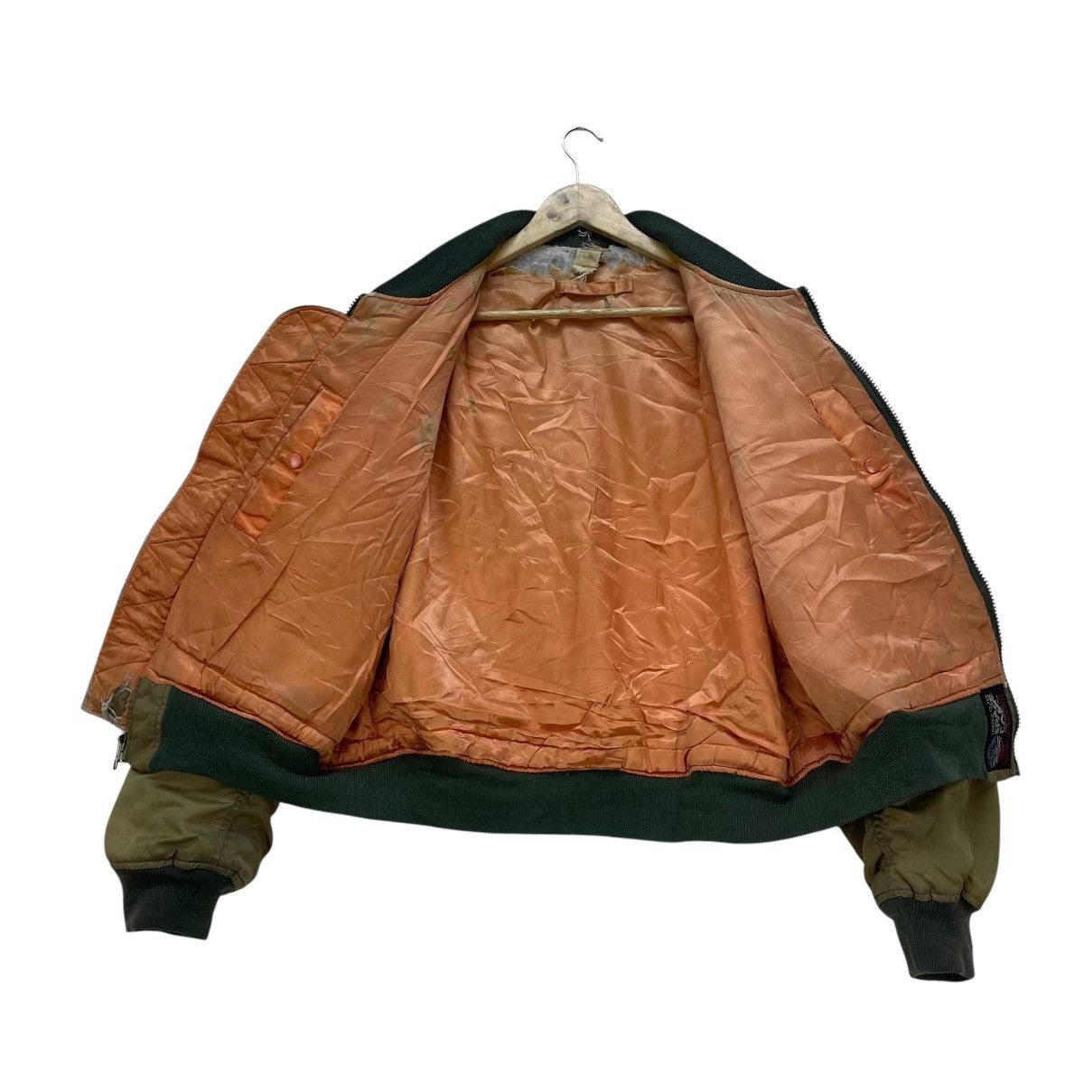 Buzz Rickson's 💥Vintage Distressed Bomber Ma 1 Mfg By JM Watkins Design Size US M / EU 48-50 / 2 - 3 Thumbnail