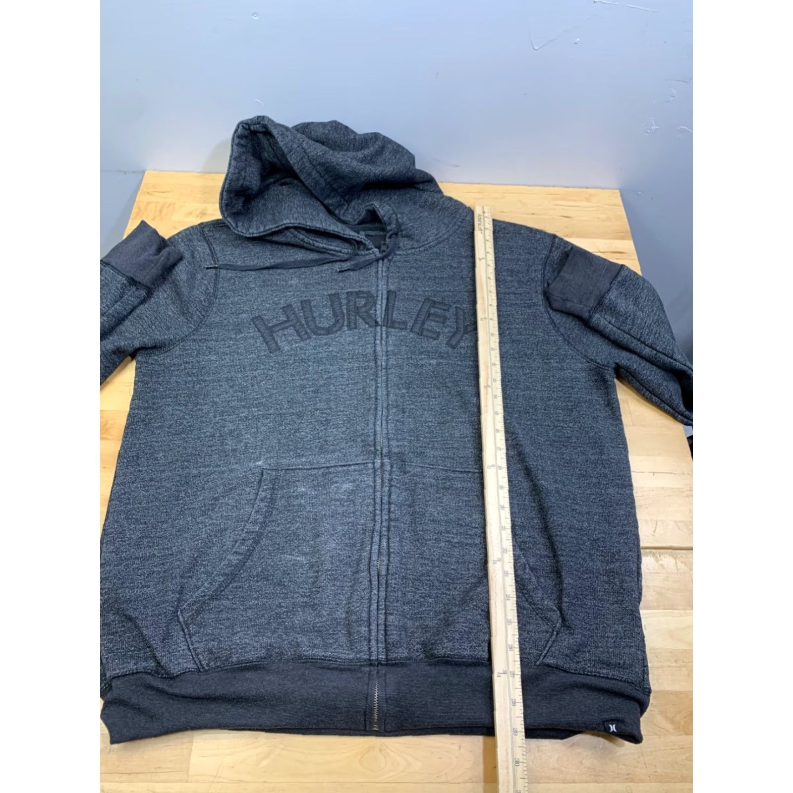 Hurley Hurley Jacket Mens XL Gray Hooded Full Zip Pockets Heavy Y2K 12771 Size US XL / EU 56 / 4 - 3 Thumbnail
