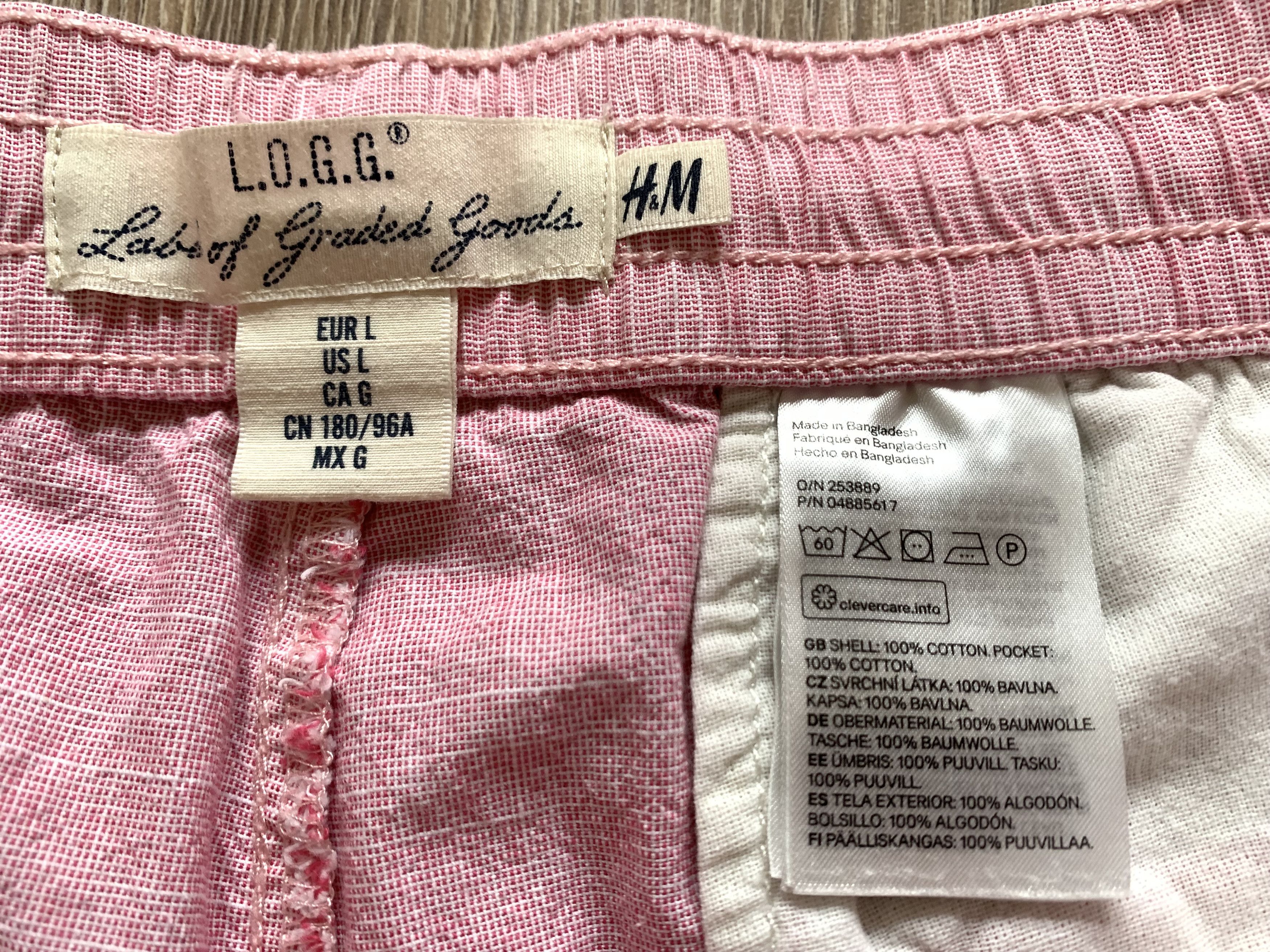 H&M H&M Mens Cotton Pink Shorts Size US 34 / EU 50 - 6 Thumbnail