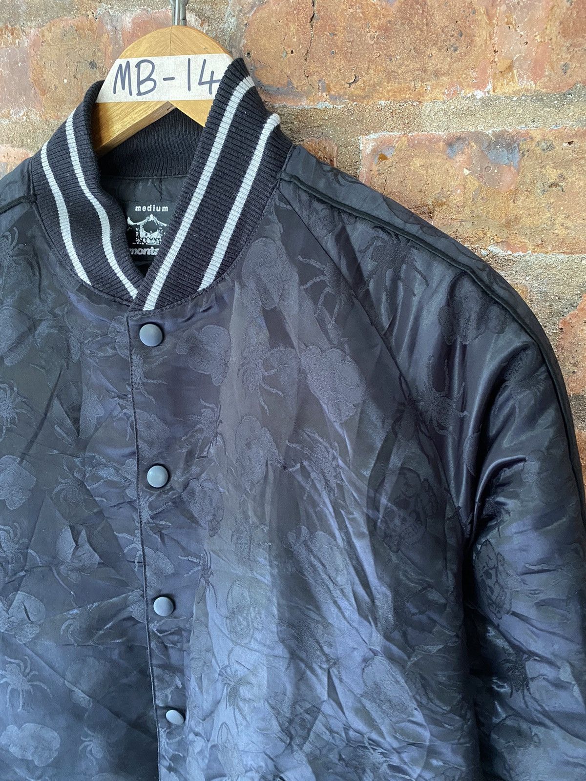 PHENOMENON 2000s Montage Skull and Spider embroidered varsity j Size US M / EU 48-50 / 2 - 5 Thumbnail