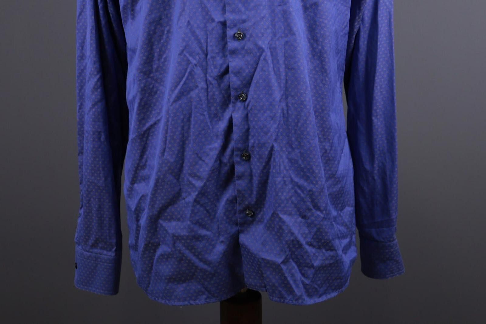 Eton Eton Slim Blue Floral Long Sleeve Button Down Shirt Size 44 Size US M / EU 48-50 / 2 - 3 Thumbnail