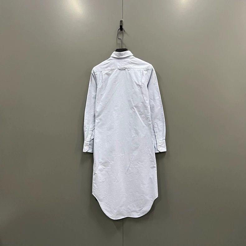 Thom Browne Thom browne Blue long-sleeved shirt A-line dress 2503-Nexta Size XS / US 0-2 / IT 36-38 - 2 Thumbnail