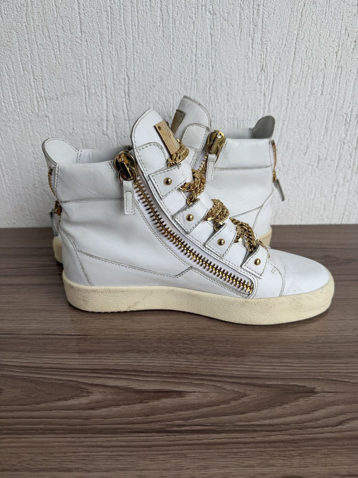 Giuseppe Zanotti Golden chain high sneaker Size US 9 / EU 42 - 11 Thumbnail