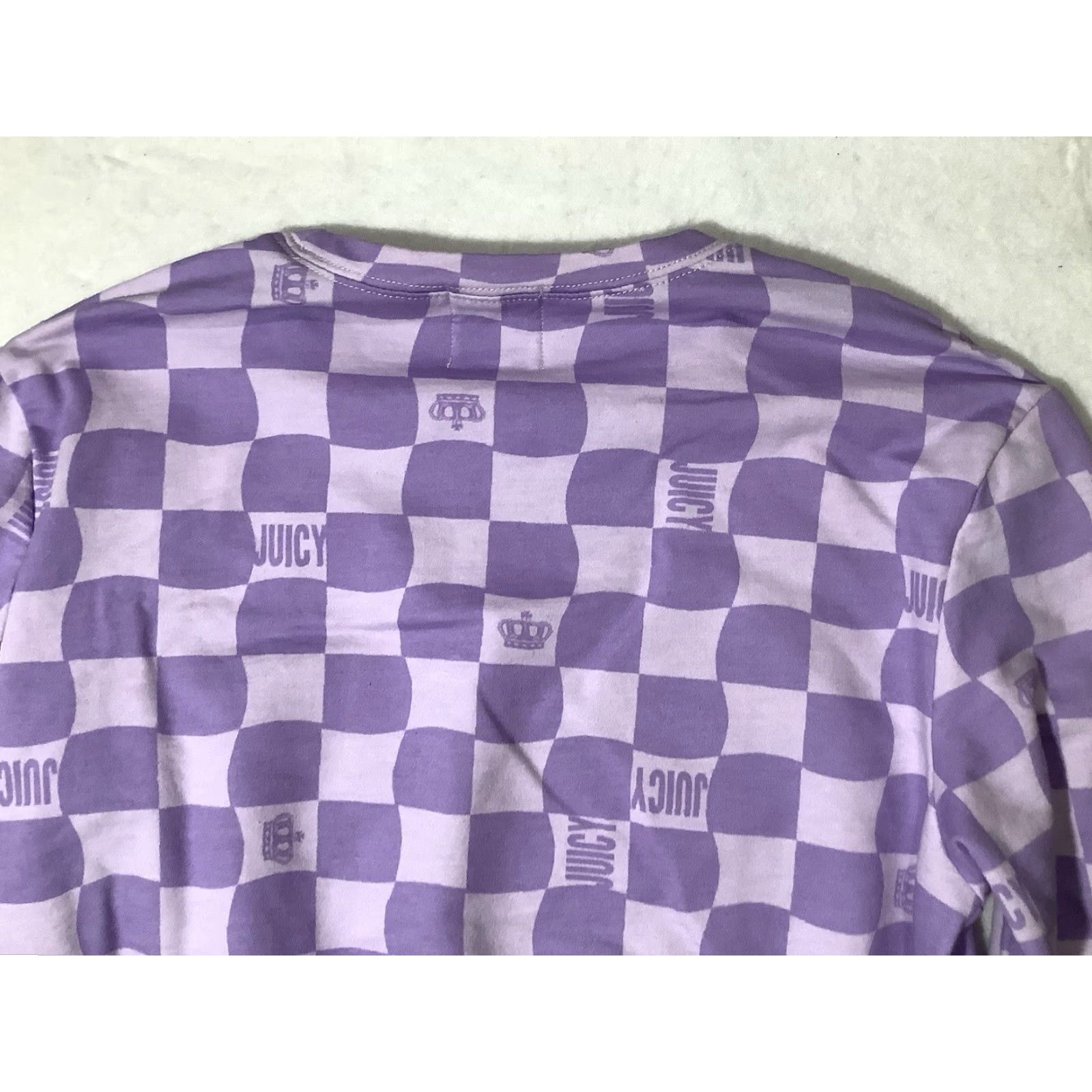 Juicy Couture VINTAGE Juicy Couture Sweatshirt Purple Size Medium Womens Long Sleeve Checkered Logo Size M / US 6-8 / IT 42-44 - 7 Thumbnail