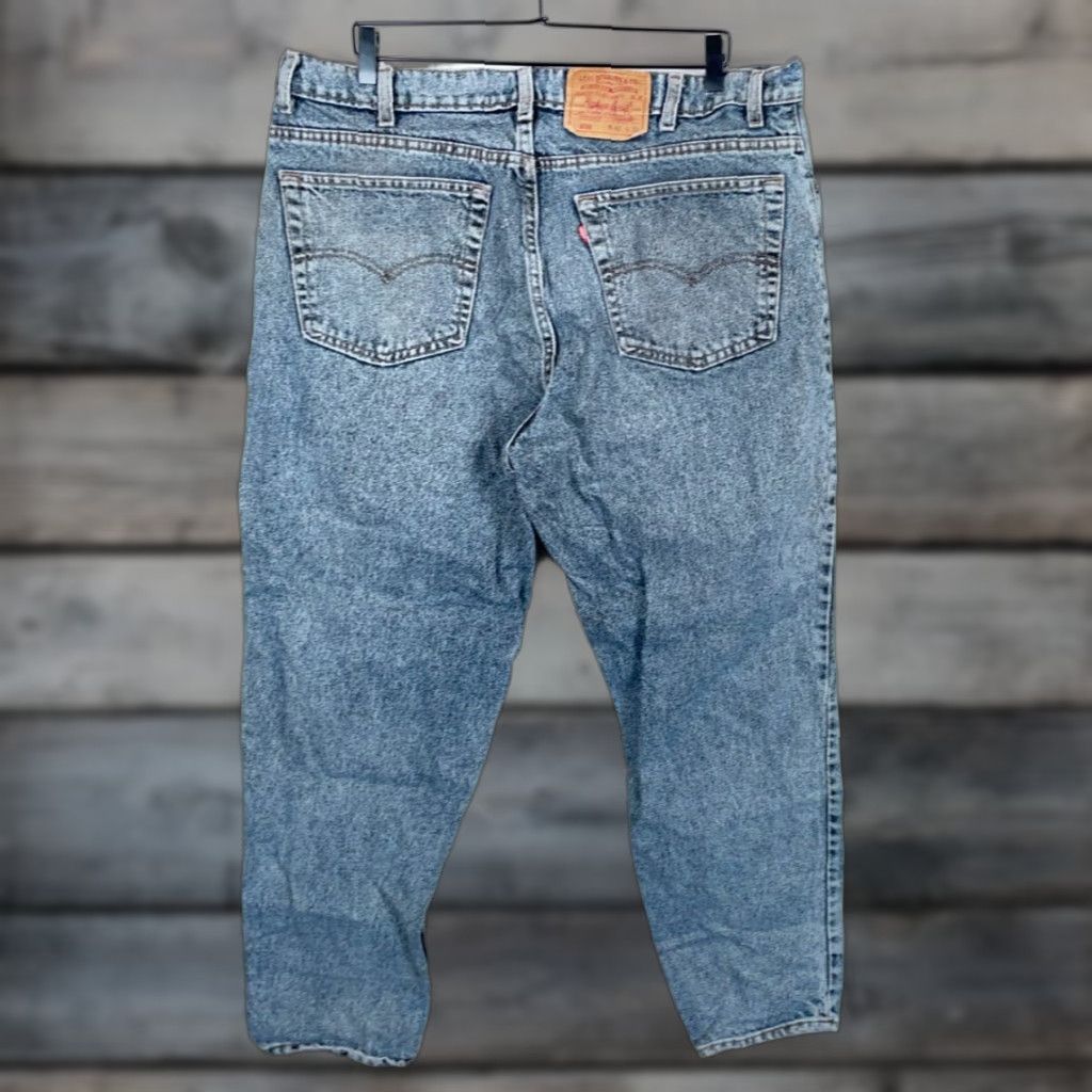Levi's VINTAGE Levi's 550 Jeans Mens 40 x 29 Acid Wash Blue Denim USA Made Slim Tapered 80s 90s Grunge Retro Classic Mens Size US 40 / EU 56 - 1 Thumbnail