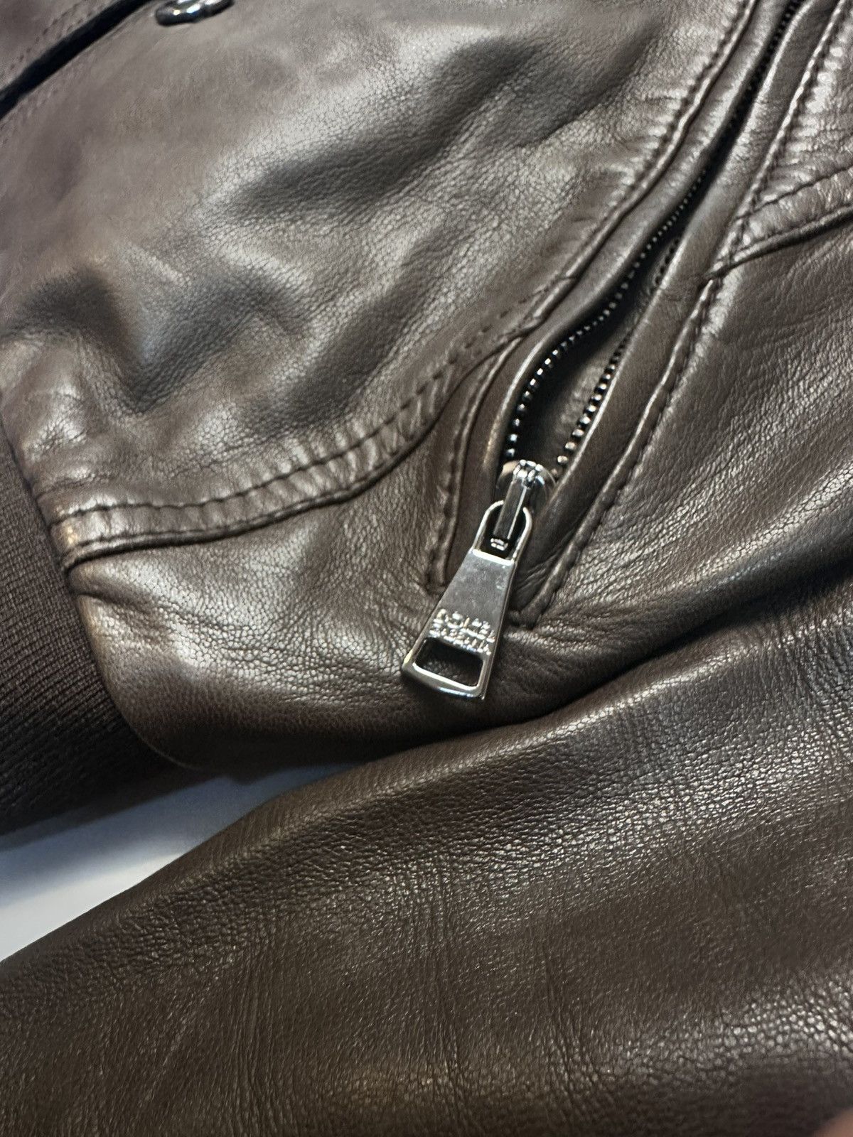 Dolce & Gabbana Dolce&Gabbana Lamb Skin Brown Bomber Jaket Size S / US 4 / IT 40 - 4 Thumbnail
