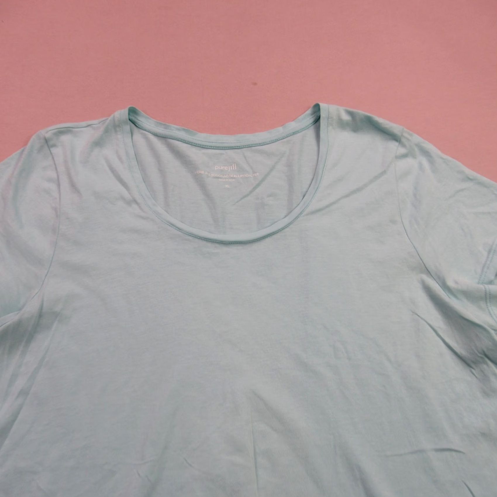 J. Jill J. Jill Shirt Womens XL Short Sleeve Crew Neck Lightweight Green Size XL / US 12-14 / IT 48-50 - 3 Thumbnail
