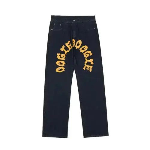 VIBE GHOST Painted Graphic Blue Denim Jeans Size US 32 / EU 48 - 3 Thumbnail
