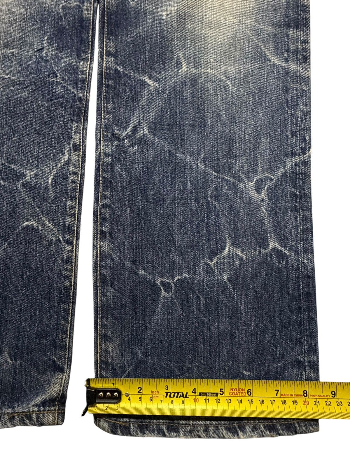 Blue Blue Japan Vintage 90s Japan Blue Way Thunder Wash Distressed Straight Size US 34 / EU 50 - 14 Thumbnail