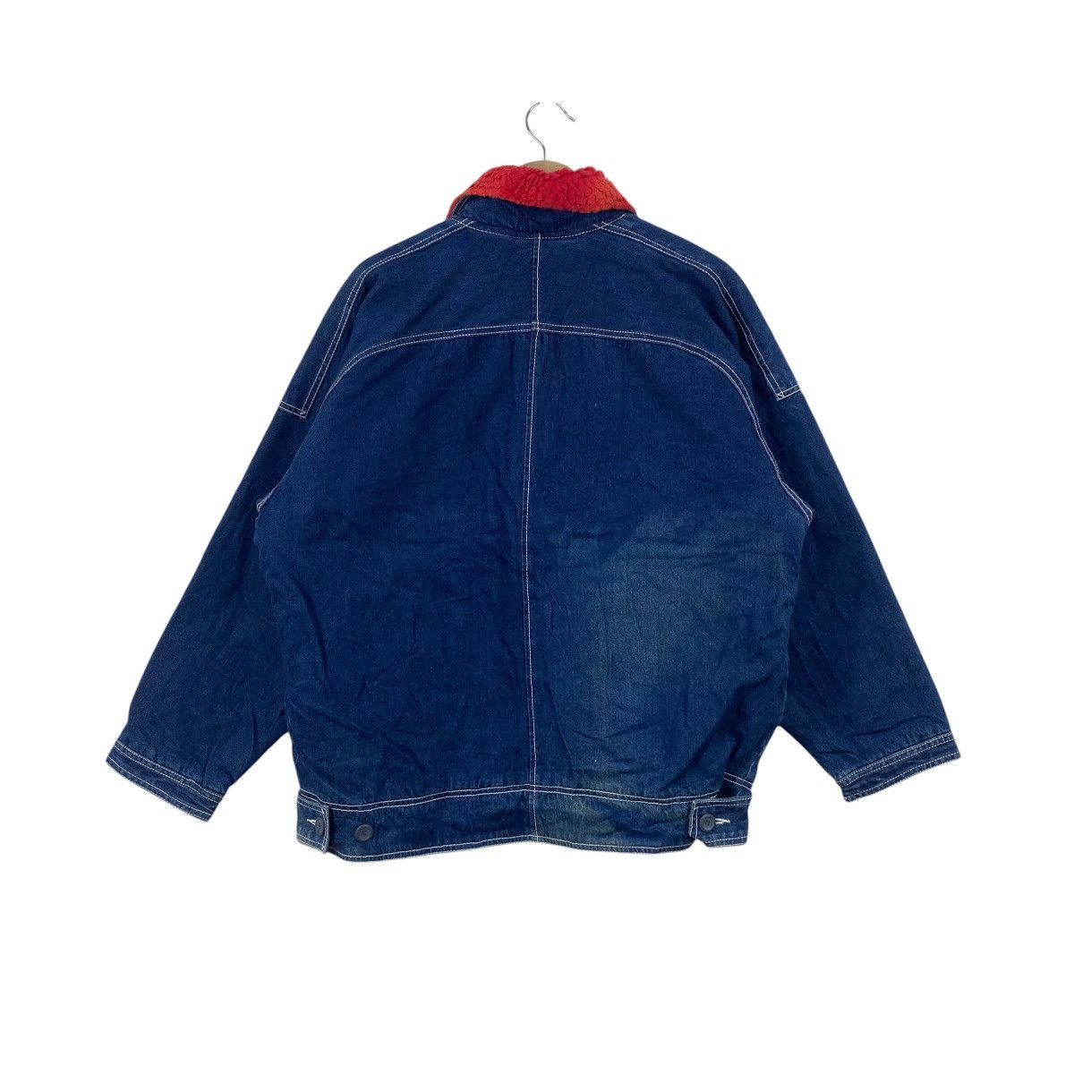Vintage Vintage INDIGO DENIM Workwear Jacket Boa Collar Quilted Size US XXL / EU 58 / 5 - 9 Thumbnail