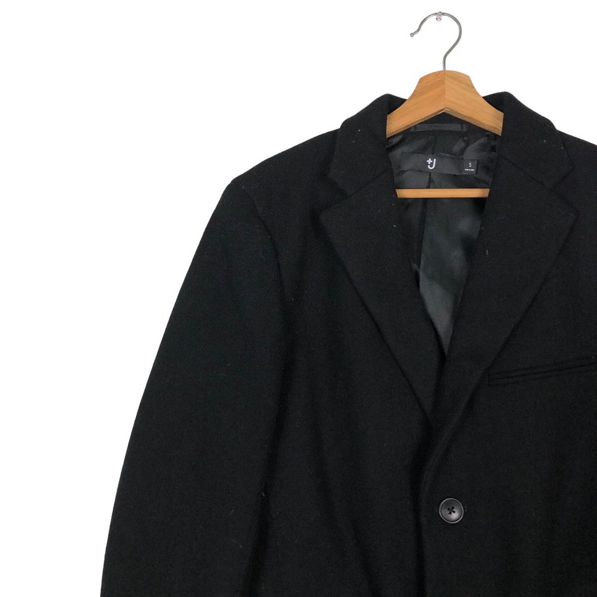 Jil Sander 🔥Rich Black - Long Fly Wool Jacket J+ Japan Made Size US S / EU 44-46 / 1 - 7 Thumbnail