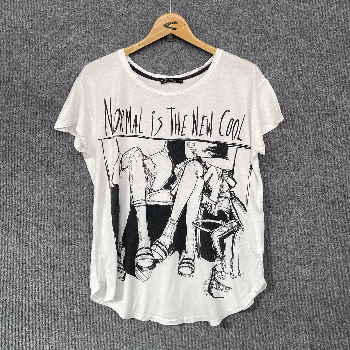 Bershka Bershka Normal Is The New Cool Gothic Punk T Shirt Size M / US 6-8 / IT 42-44 - 1 Thumbnail