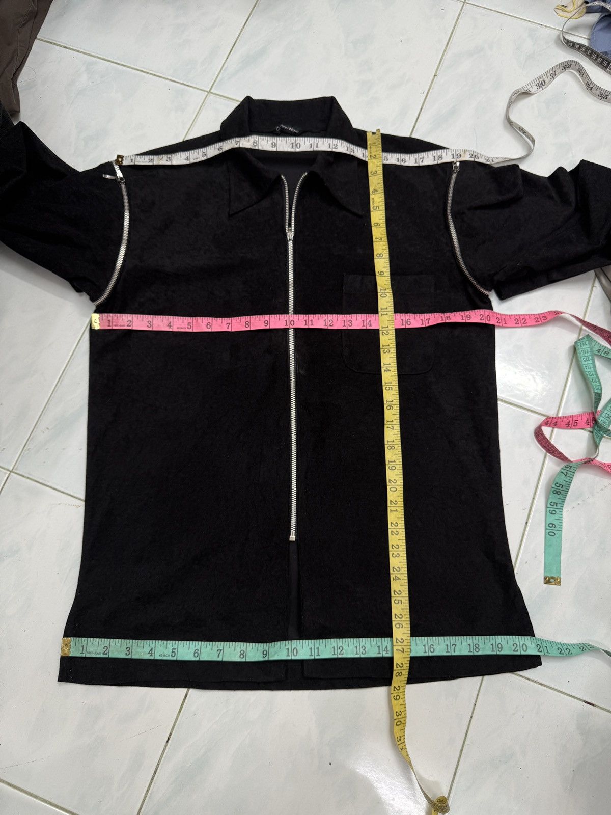 Comme des Garcons 🔥🔥🔥ARCHIVE GARCON WAVE DETACHABLE SLEEVE ZIPPER SHIRTS Size US M / EU 48-50 / 2 - 13 Thumbnail
