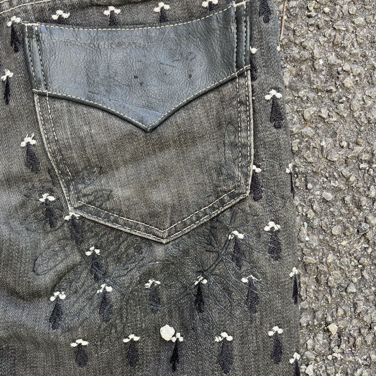 Hysteric Glamour Flared Armani Jeans Big Face Leather Pocket Bootcut Pants Size US 30 / EU 46 - 15 Thumbnail
