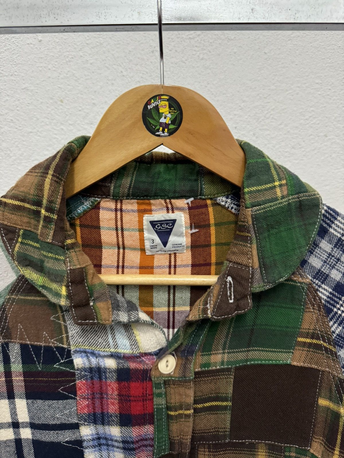 go slow caravan Go Slow Caravan Sashiko Patch Worker Button Up Shirt Size US S / EU 44-46 / 1 - 4 Thumbnail