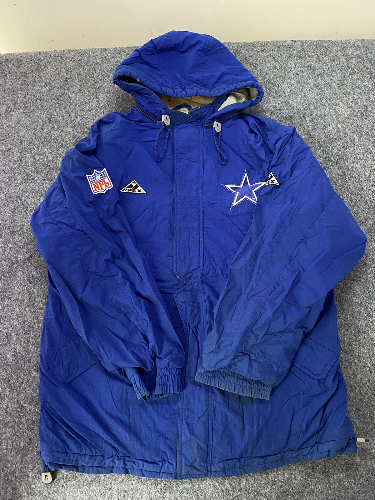 Apex One × Pro Line 🔥Dallas Cowboys APEX ONE Pro Line Jacket Men's Blue Hooded Size US L / EU 52-54 / 3 - 1 Thumbnail