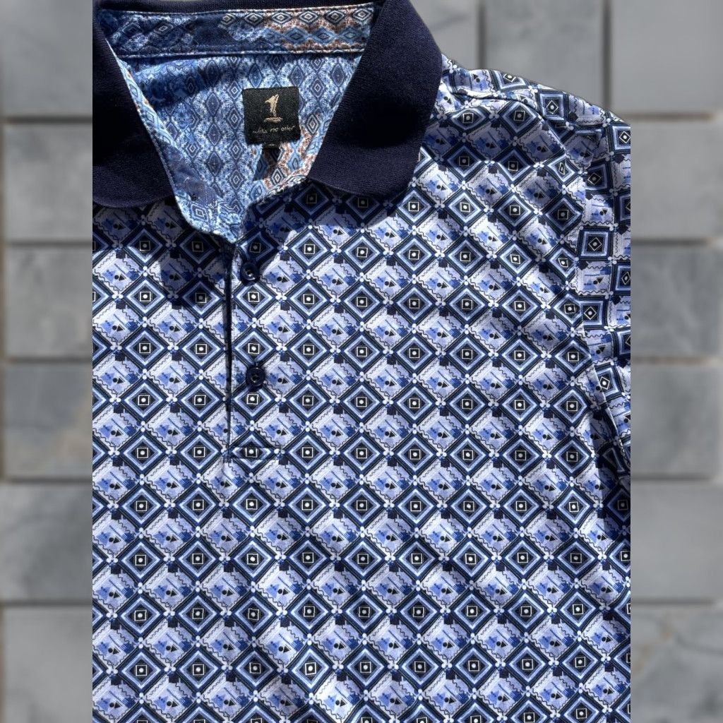 Other 1..Like No Other Polo Multicolor Diamond M Golf Casual Geometric Business Shirt Mens Adult Medium Multicolor 90s USA Logo Golf Size US M / EU 48-50 / 2 - 1 Thumbnail