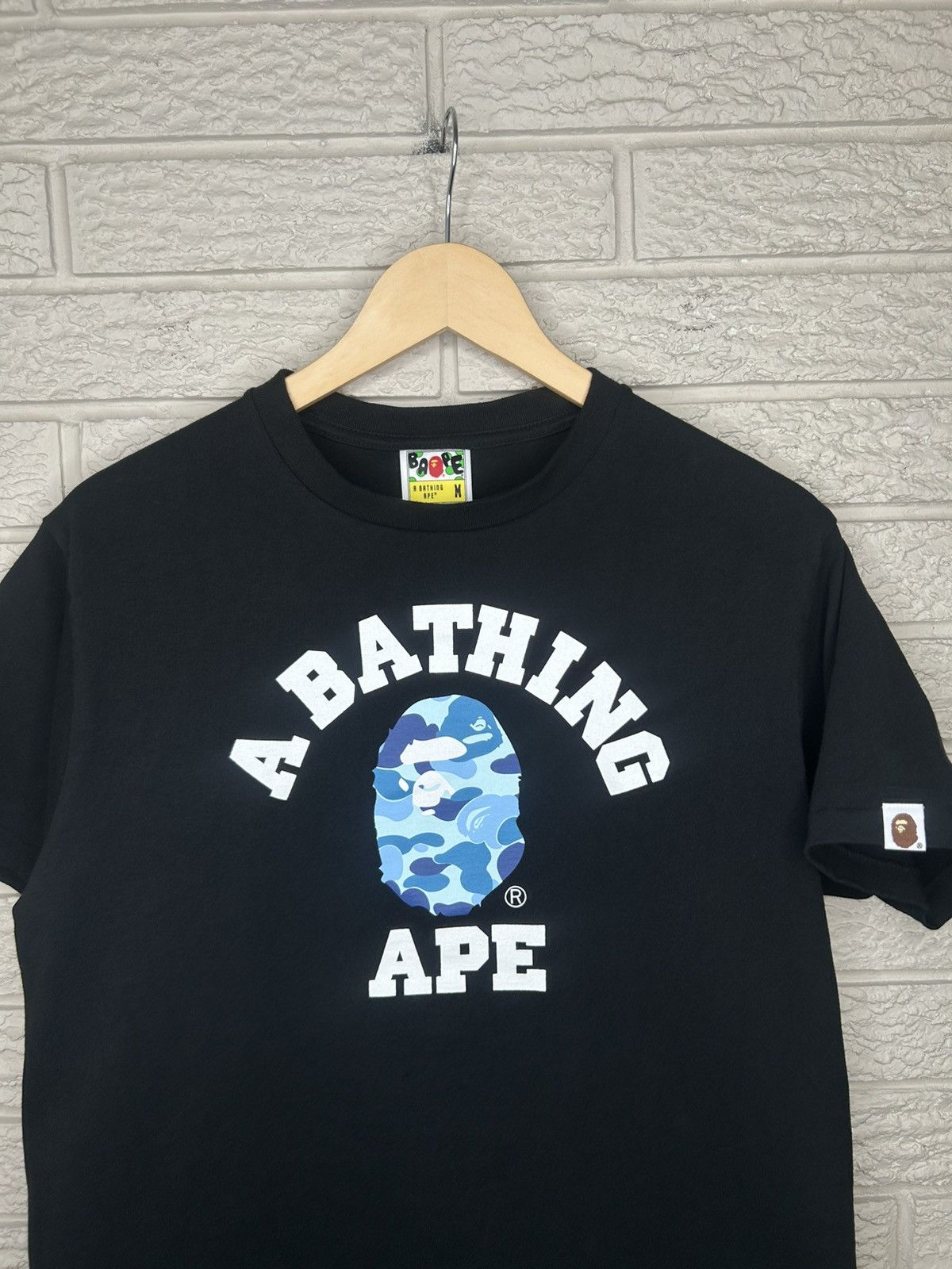 Bape Bape Blue Camo College Tee Size US M / EU 48-50 / 2 - 2 Thumbnail