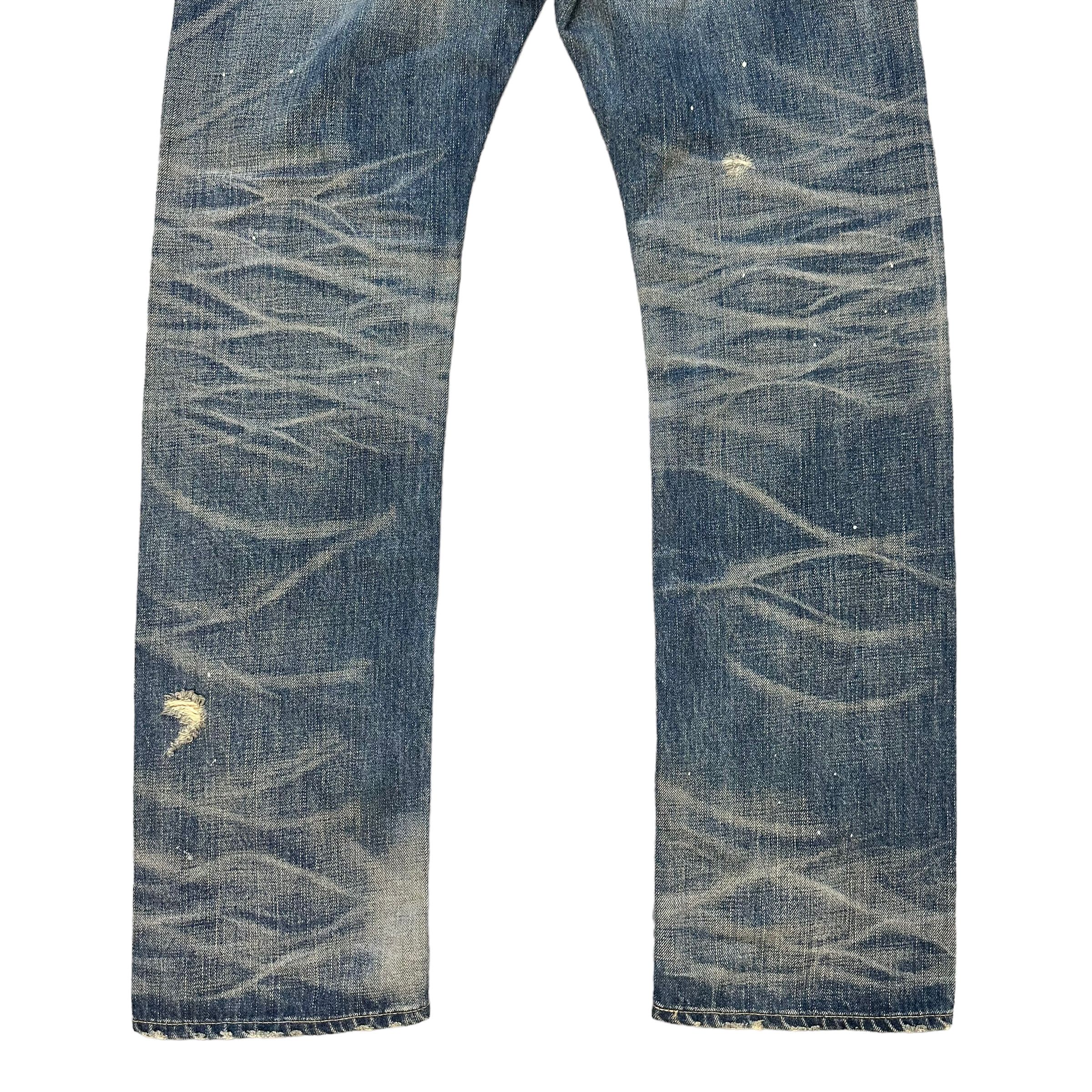 GOSTAR DE FUGA TRASHED🔥 GOSTA DE FUGA FLY BUTTON WASHED JEANS #7628-158 Size 33" - 17 Thumbnail