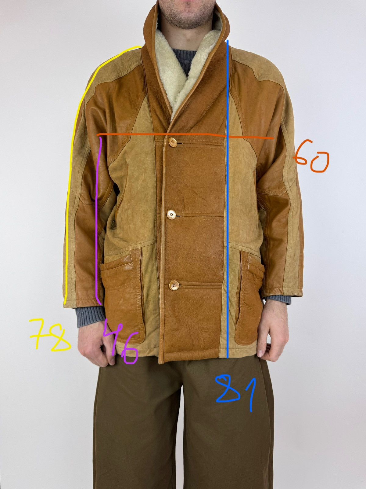 Vintage Latif Sheepskin Leather Jacket Vintage Mens Size US M / EU 48-50 / 2 - 13 Thumbnail