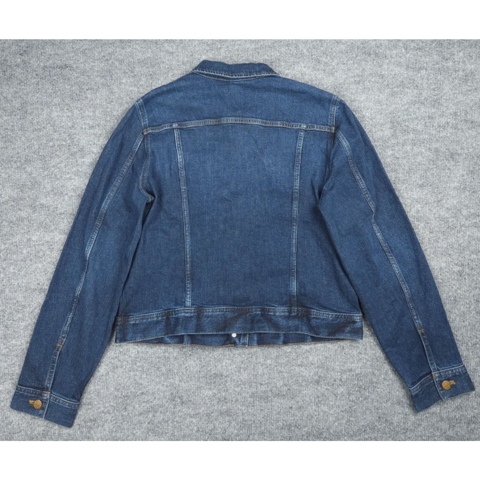 J.Crew J.CREW Denim Jean Jacket Women Medium Blue Cropped Button Stretch NWT Local? Not local. Size 32" / US 10 / IT 46 - 4 Thumbnail