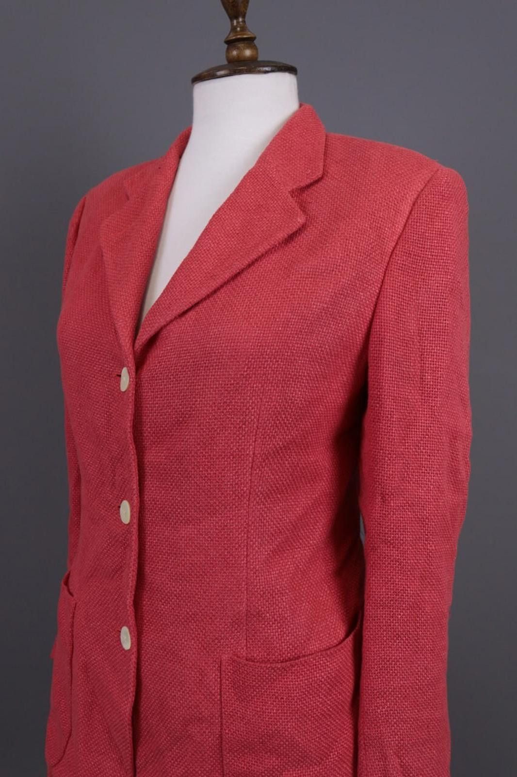 Isaia Isaia Fred G Red 3 Button Wool Knit Coat Jacket Size 42 Size M / US 6-8 / IT 42-44 - 8 Thumbnail