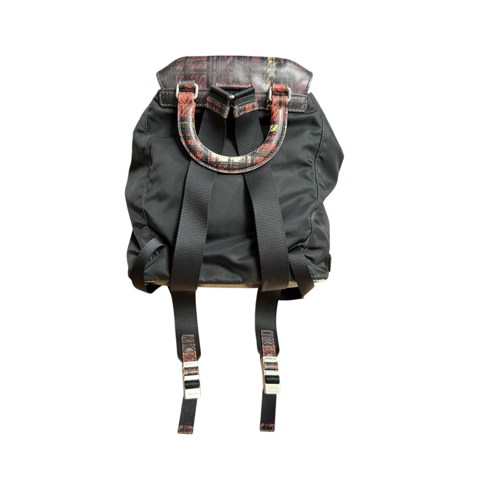 Prada Prada PRADA Backpack in Nylon and Leather Black Red Size ONE SIZE - 2 Thumbnail