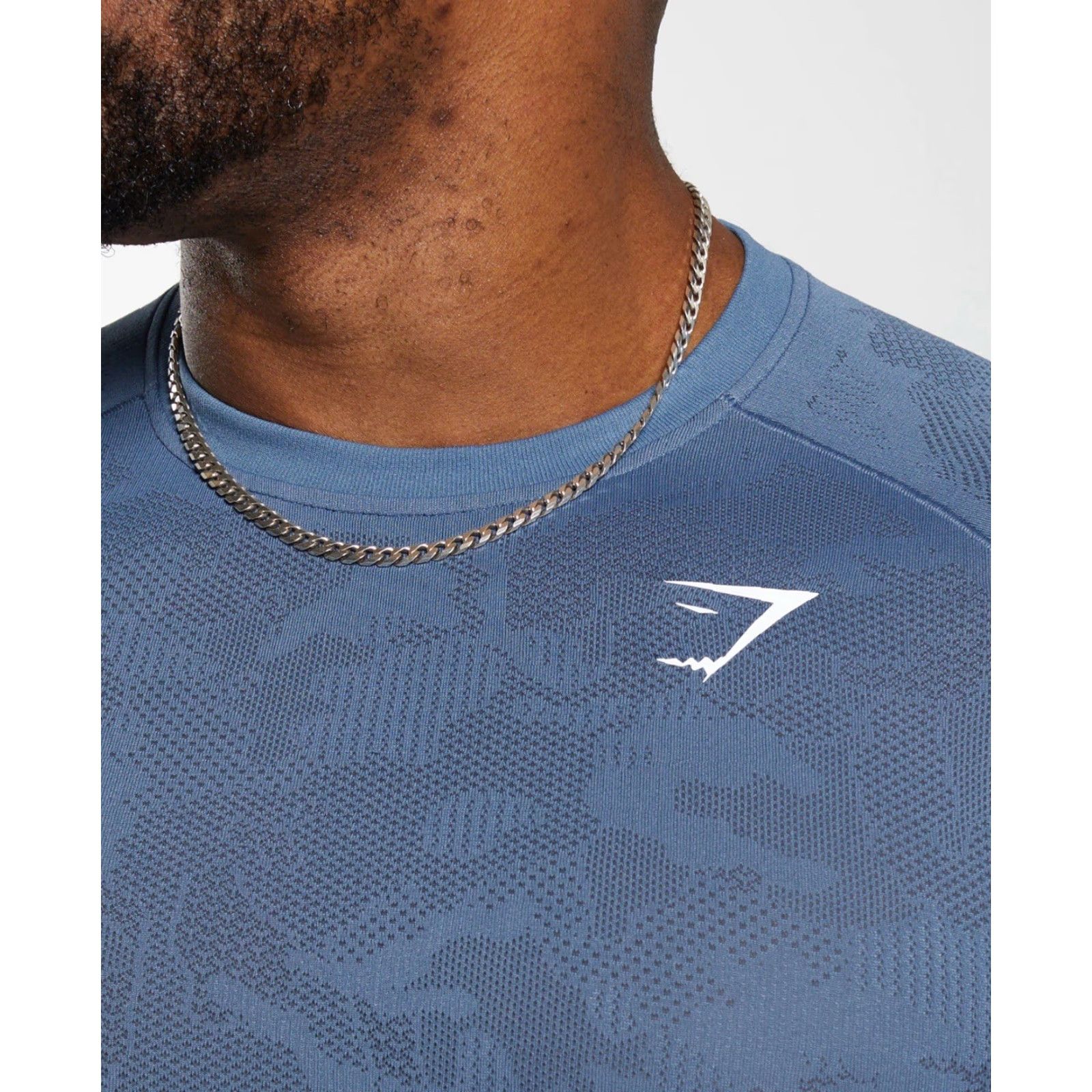 Gymshark Gymshark T-Shirt Geo Seamless Training Onyx Y2K M Mens Regular Blue/Black Size US M / EU 48-50 / 2 - 5 Thumbnail