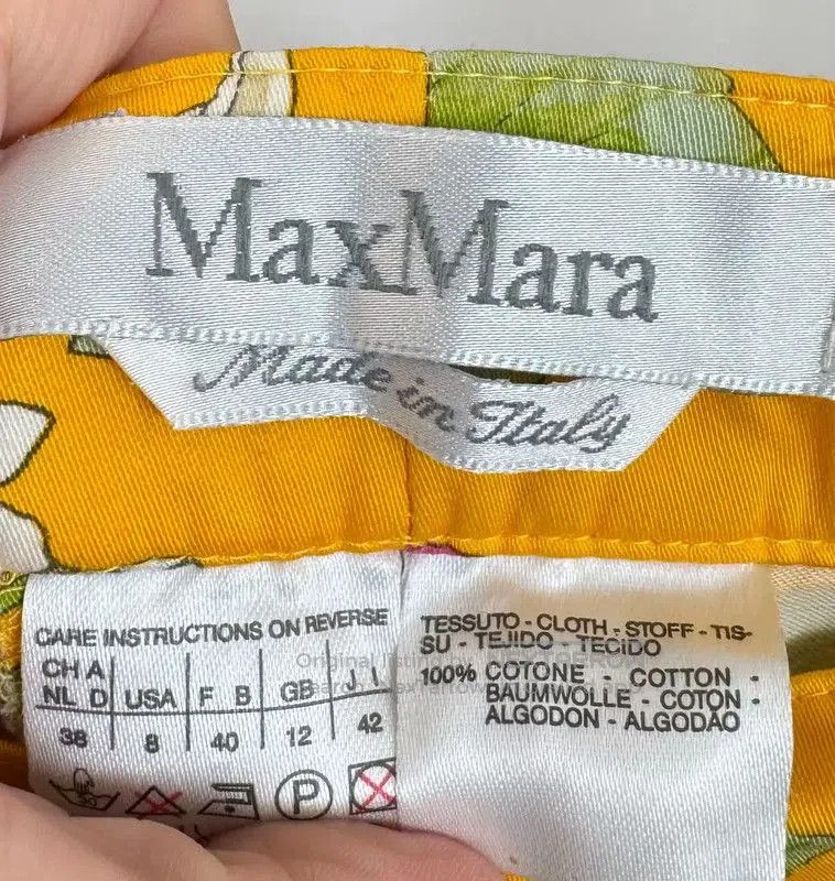 Max Mara MaxMara Yellow Cotton Casual Pants for Women . Size 23" - 6 Thumbnail