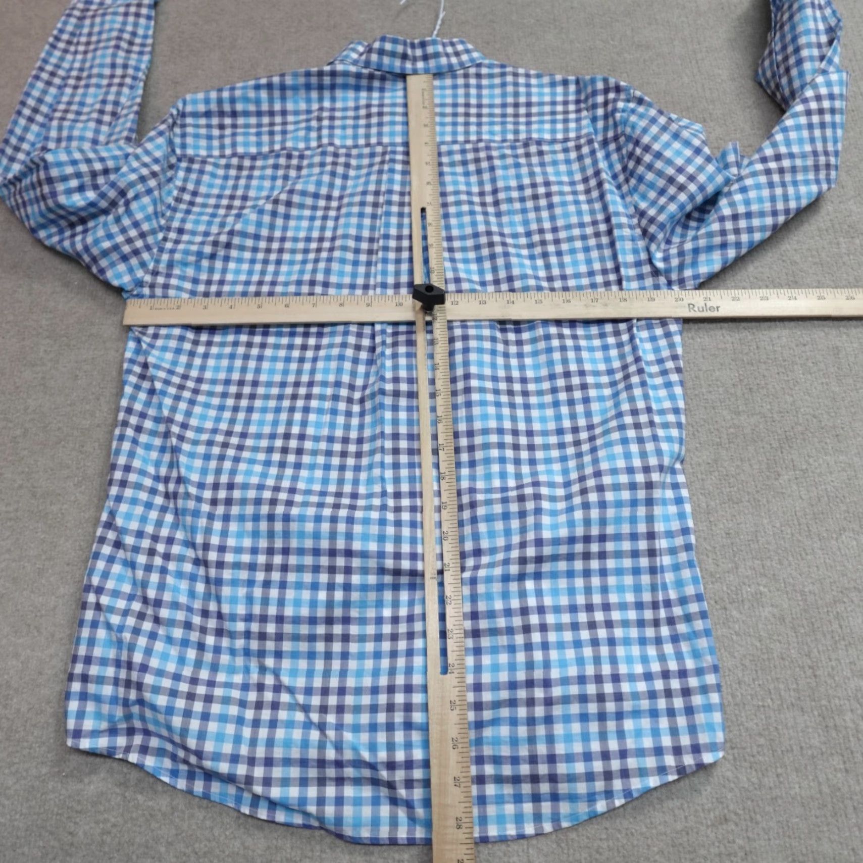 johnnie-O Johnnie-O Shirt Medium Blue Plaid Button-Down Long Sleeve Mens Classic Gingham Button-Up Cotton Size US M / EU 48-50 / 2 - 5 Thumbnail