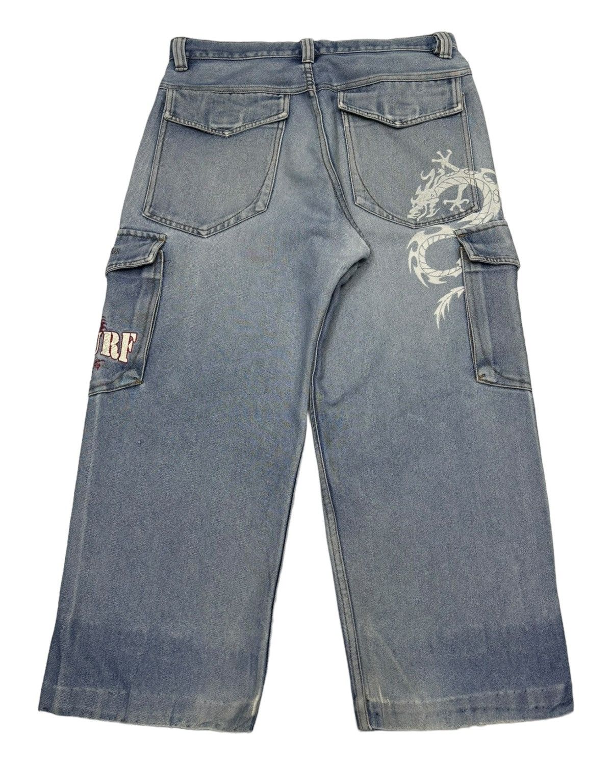 Other 🔥PJ'S SURF BAGGY CARGO DENIM JEANS MULTI POCKET DISTRESS Size US 32 / EU 48 - 2 Thumbnail