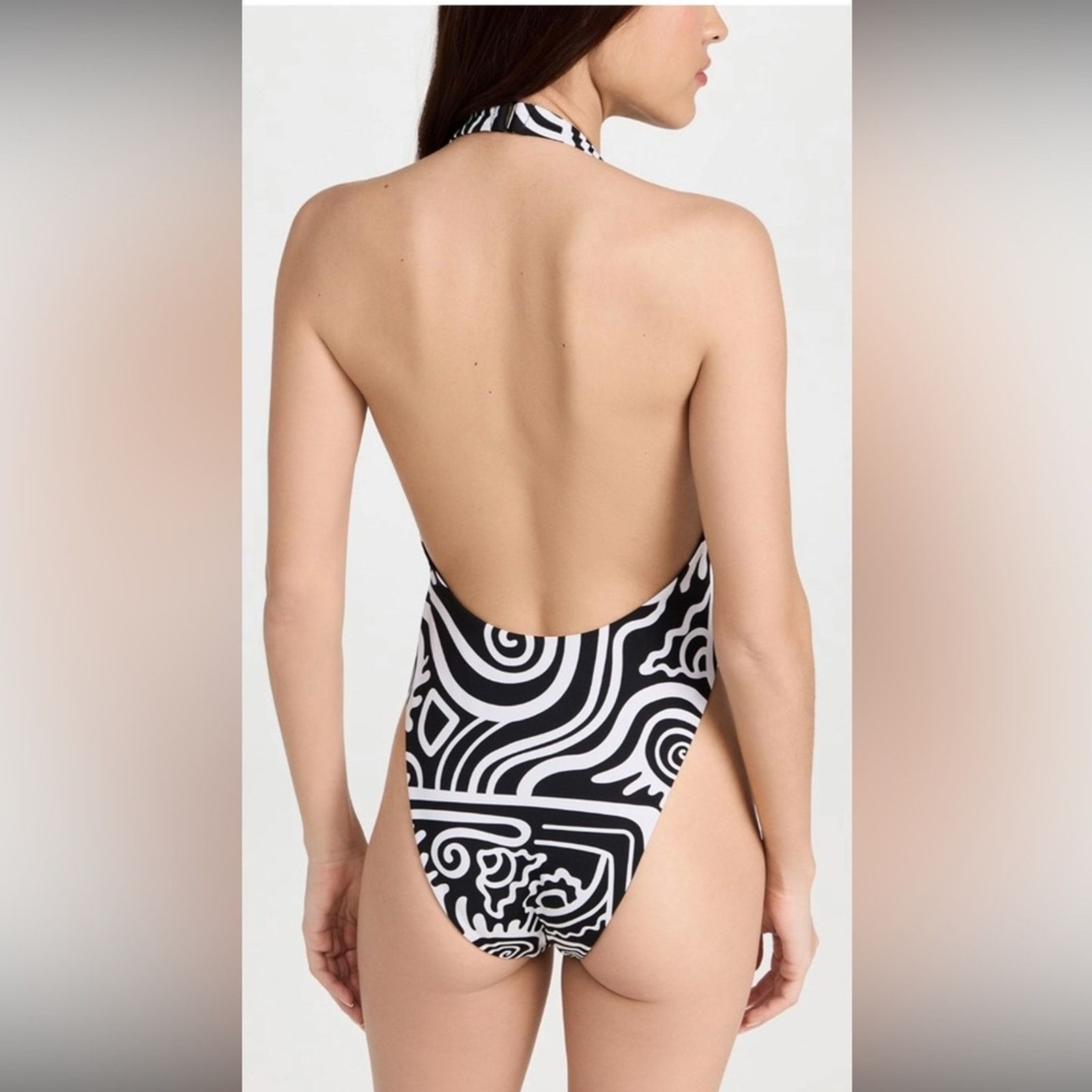 Mara Hoffman NEW Mara Hoffman $325 Black & White Pattern Swimsuit size S Size S / US 4 / IT 40 - 5 Thumbnail