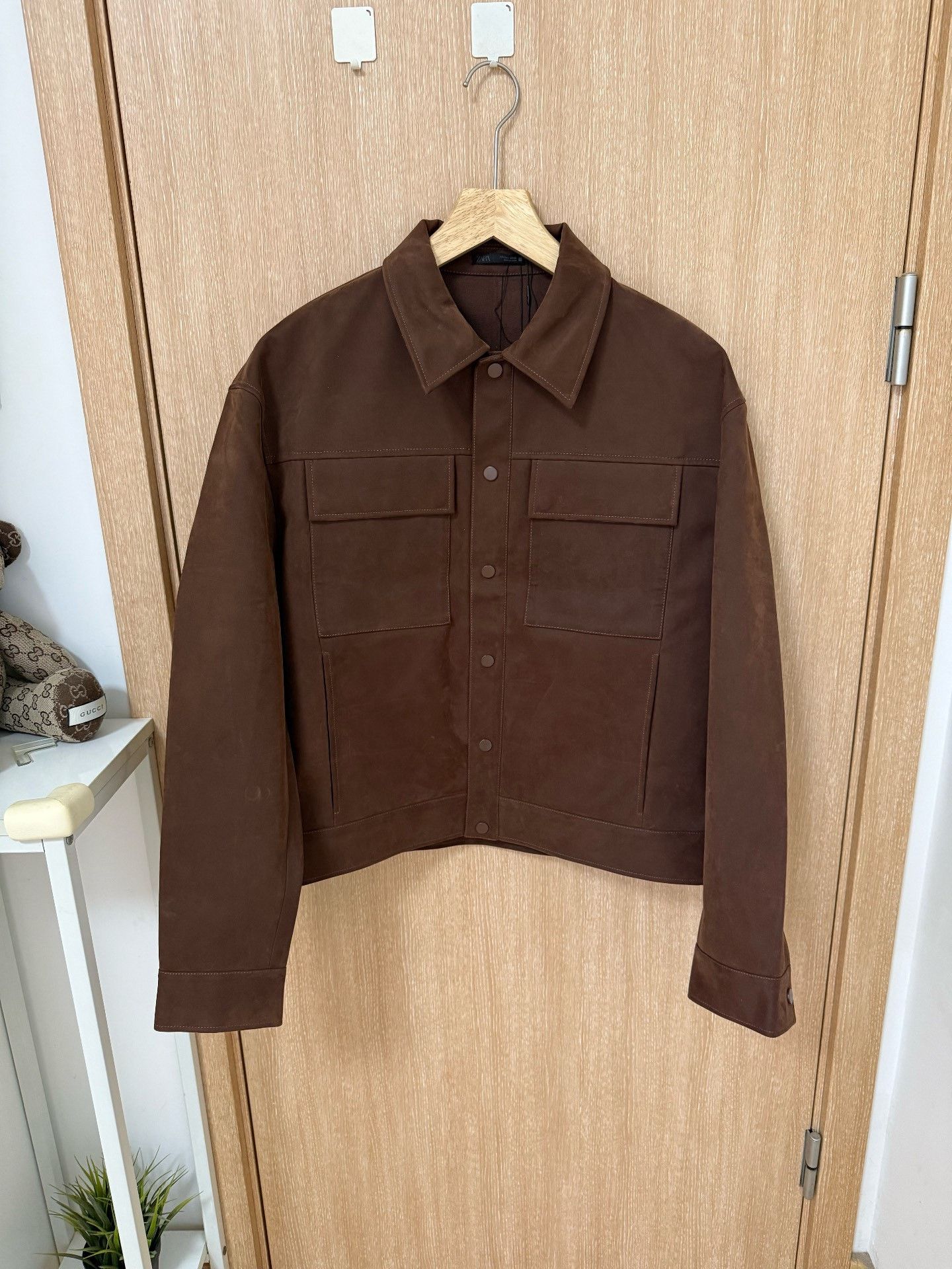 Zara Zara Deep Coffee Suede Jacket Size US M / EU 48-50 / 2 - 1 Thumbnail