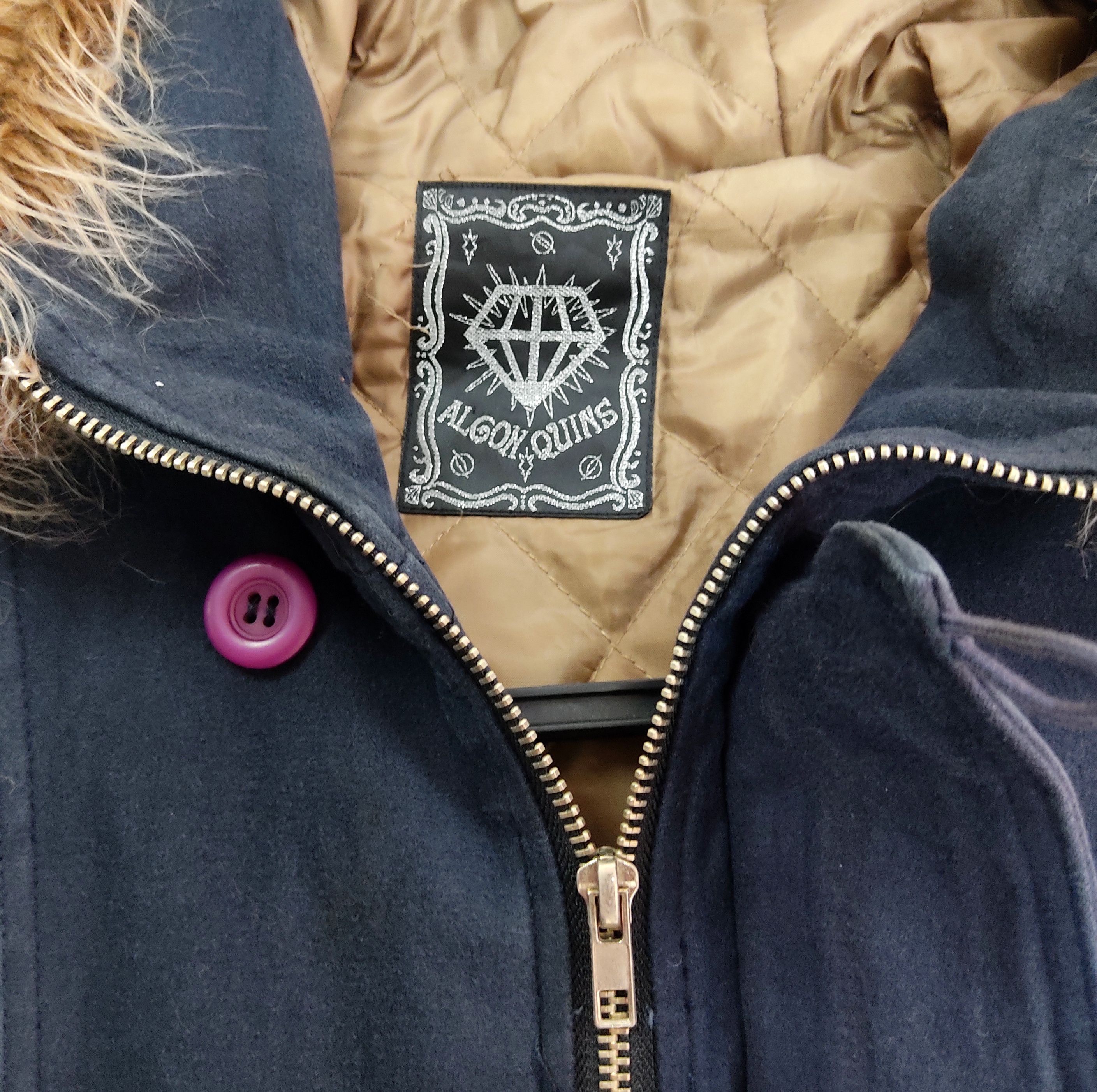 If Six Was Nine ALGONQUINS Racoon Fur Hooded Moleskins Parka Coat Size US XS / EU 42 / 0 - 10 Thumbnail