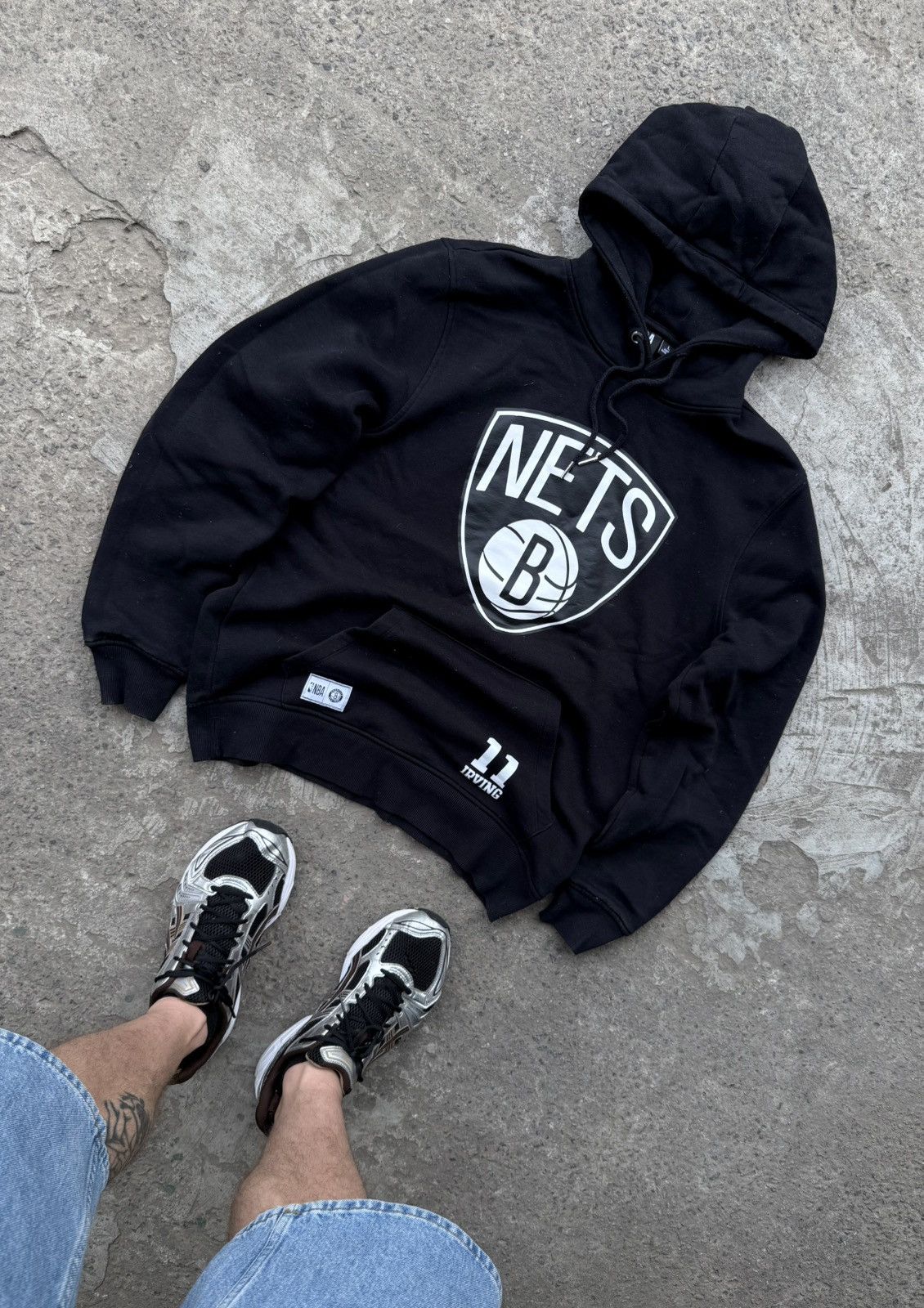 Primark NBA PRIMARK Y2K BROOKLYN NETS PULLOVER HYPE BAGGY HOODIE Size US L / EU 52-54 / 3 - 1 Thumbnail