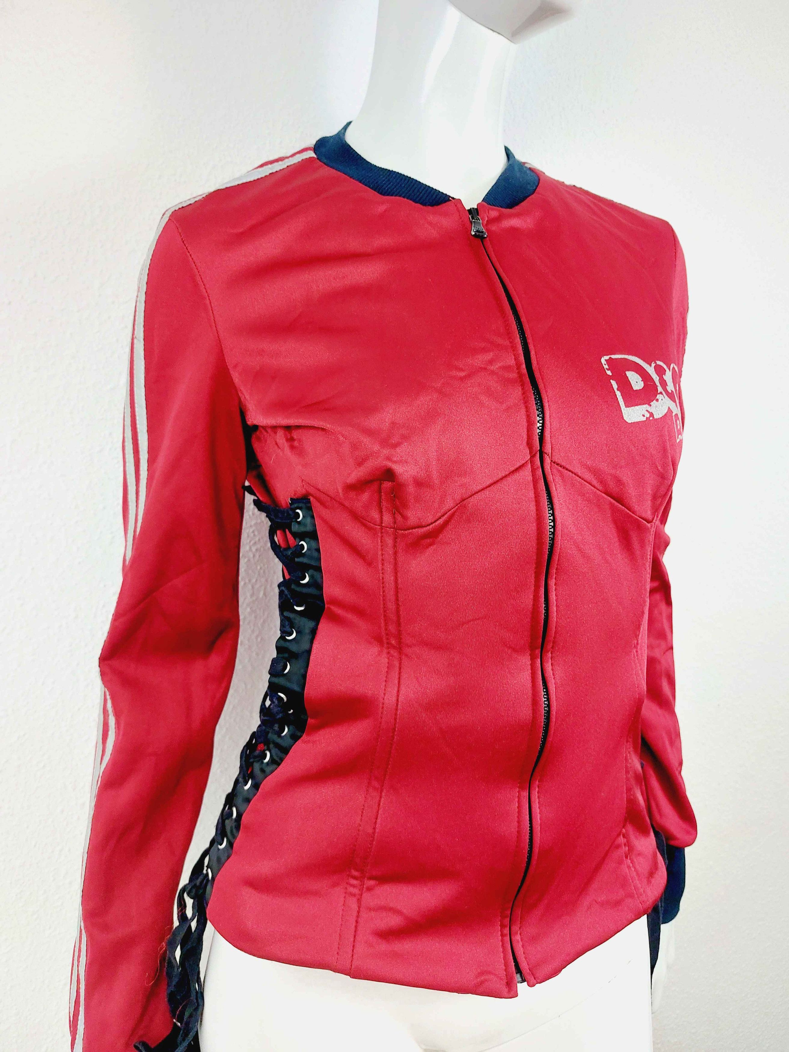 Dolce & Gabbana D&G Dolce and Gabbana Lace-up Corset Zip Jacket Size M / US 6-8 / IT 42-44 - 17 Thumbnail