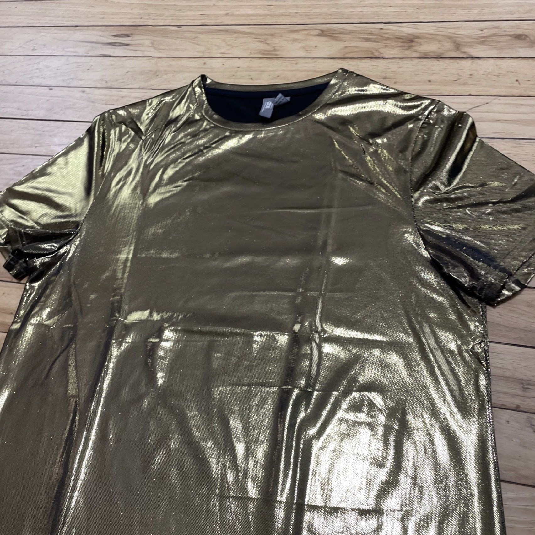 Asos VINTAGE ASOS Shiny Gold Shirt Adult S Metallic Bright Shiny Disco 1970s NY Club Scene Shirt Size US S / EU 44-46 / 1 - 5 Thumbnail