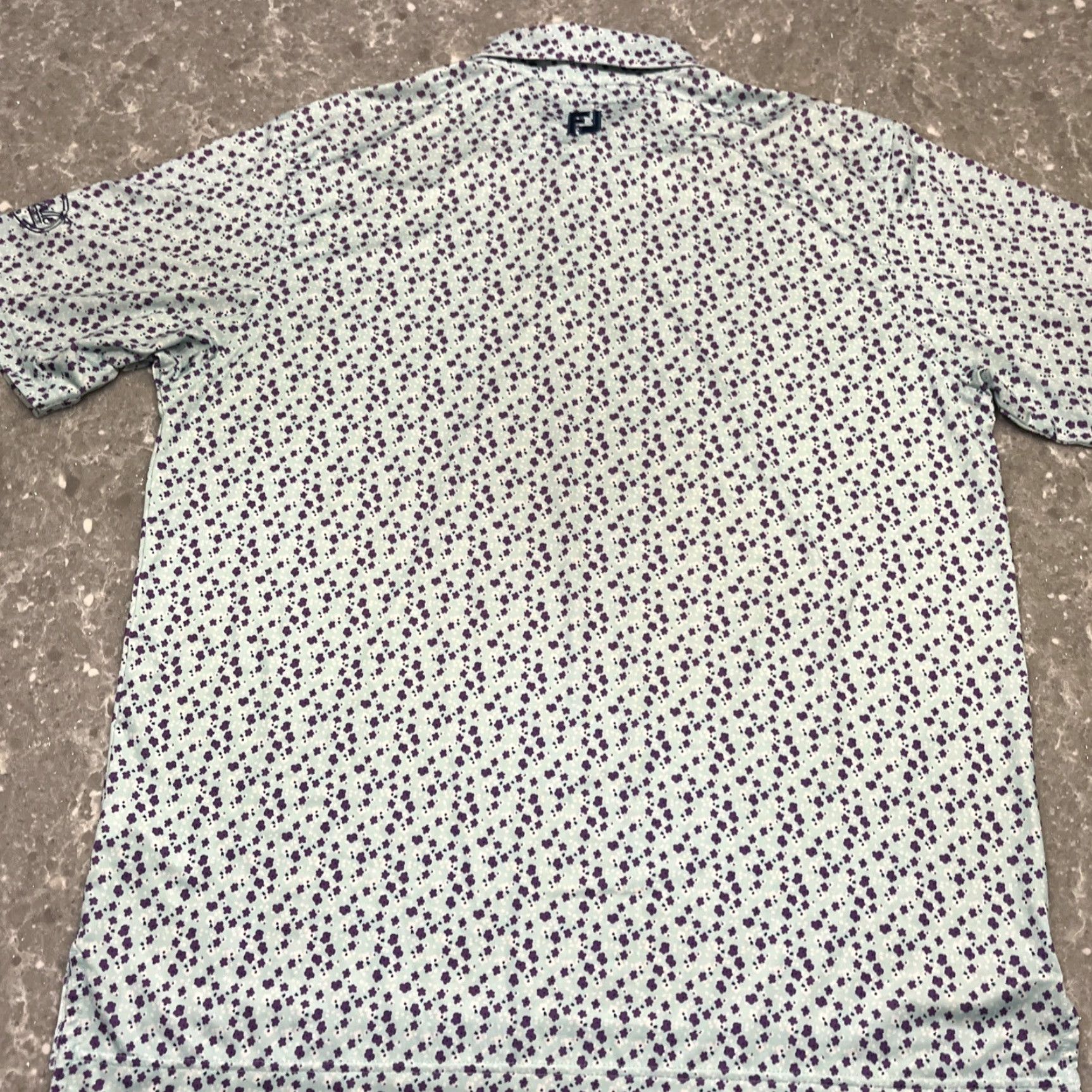 Footjoy FootJoy Polo Shirt Mens Regular Large Blue Short Sleeve Embroidered Logo Golf Size US L / EU 52-54 / 3 - 6 Thumbnail