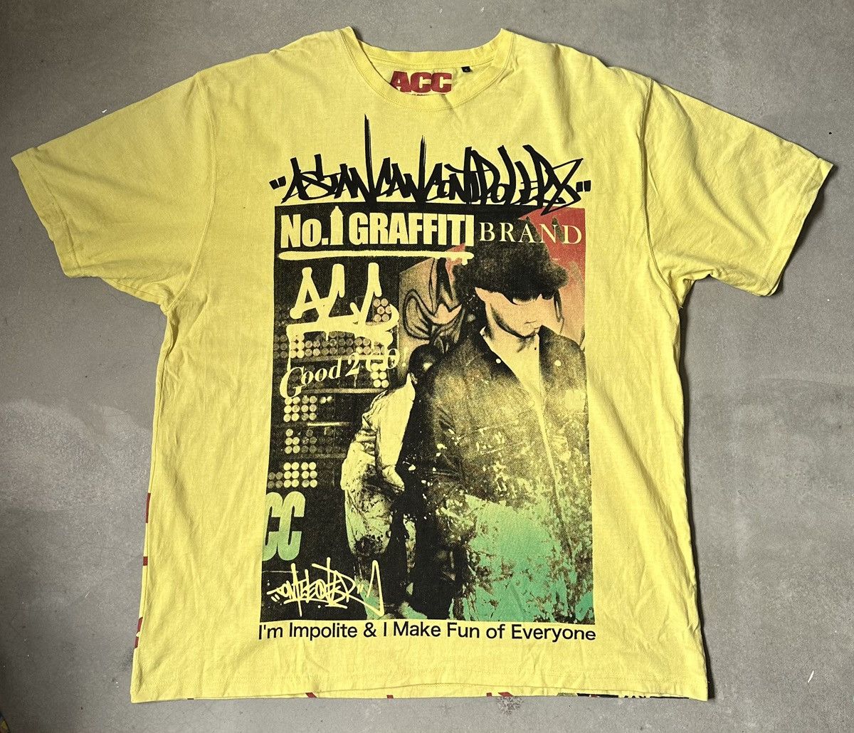 Japanese Brand VINTAGE Y2K ACC ASIAN CAN CONTROLLERZ GRAFFITI TEE Size US XXL / EU 58 / 5 - 1 Thumbnail