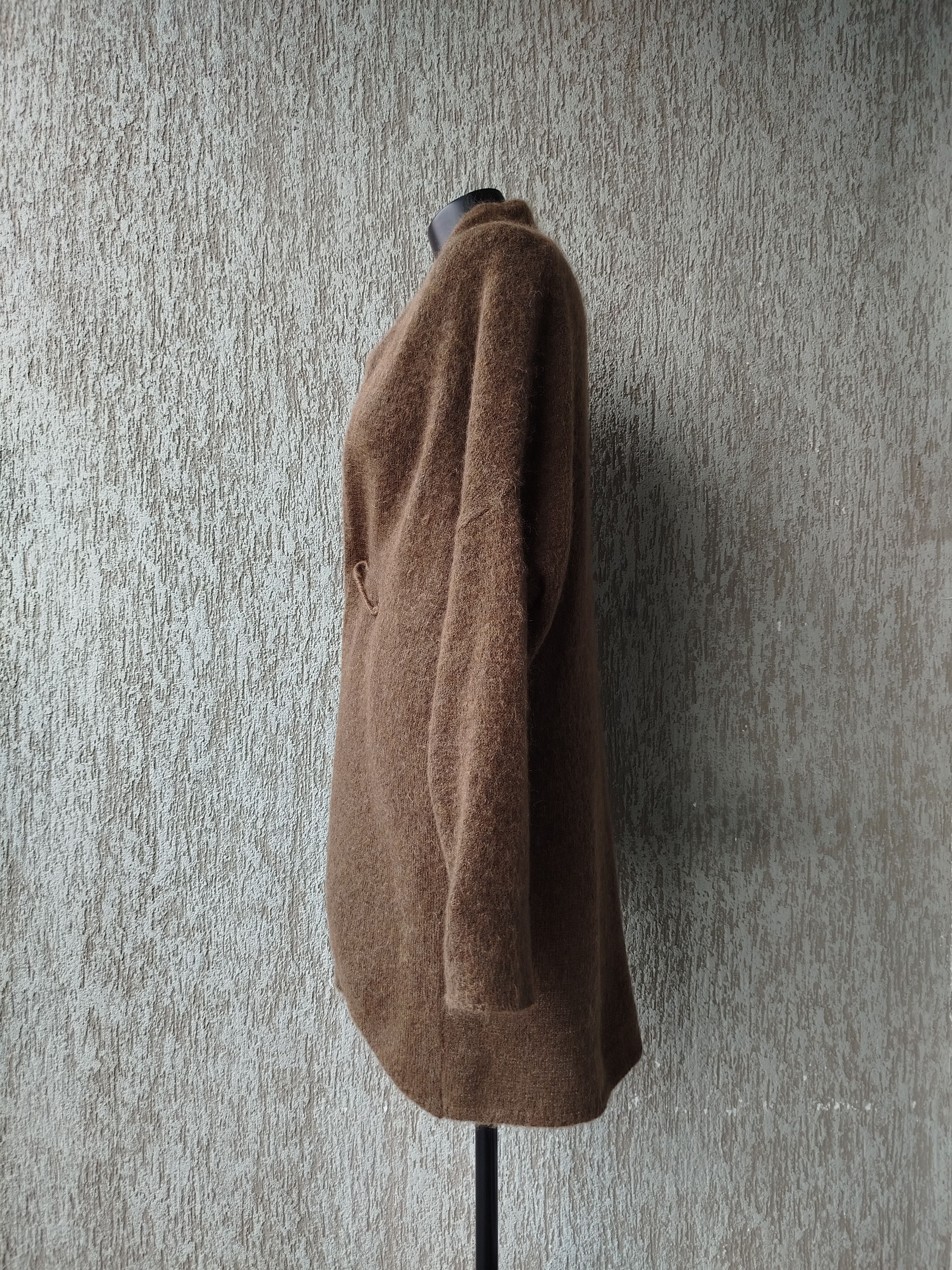 Sarah Pacini Cardigan Coat Wrap Pin Oversized Mohair Blend One Size Size ONE SIZE - 8 Thumbnail