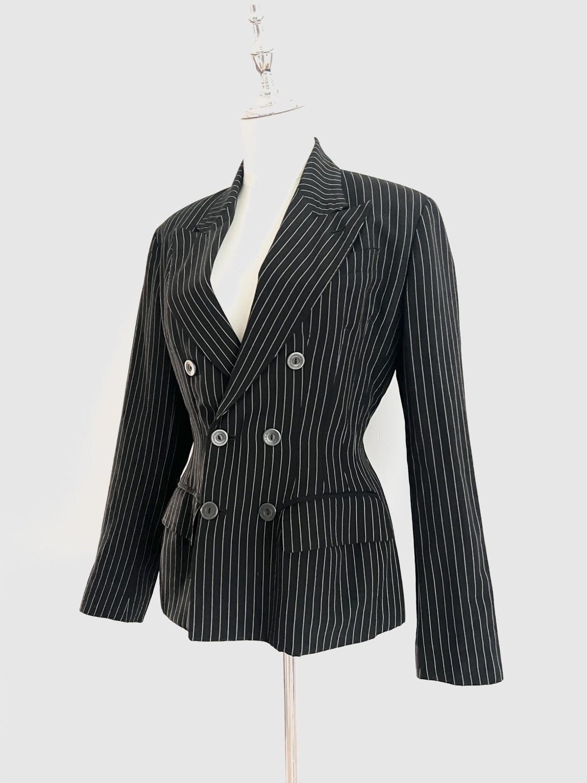 Jean Paul Gaultier Jean Paul Gaultier Classique Paris Pinstripe Blazer, 1990s Size S / US 4 / IT 40 - 6 Thumbnail