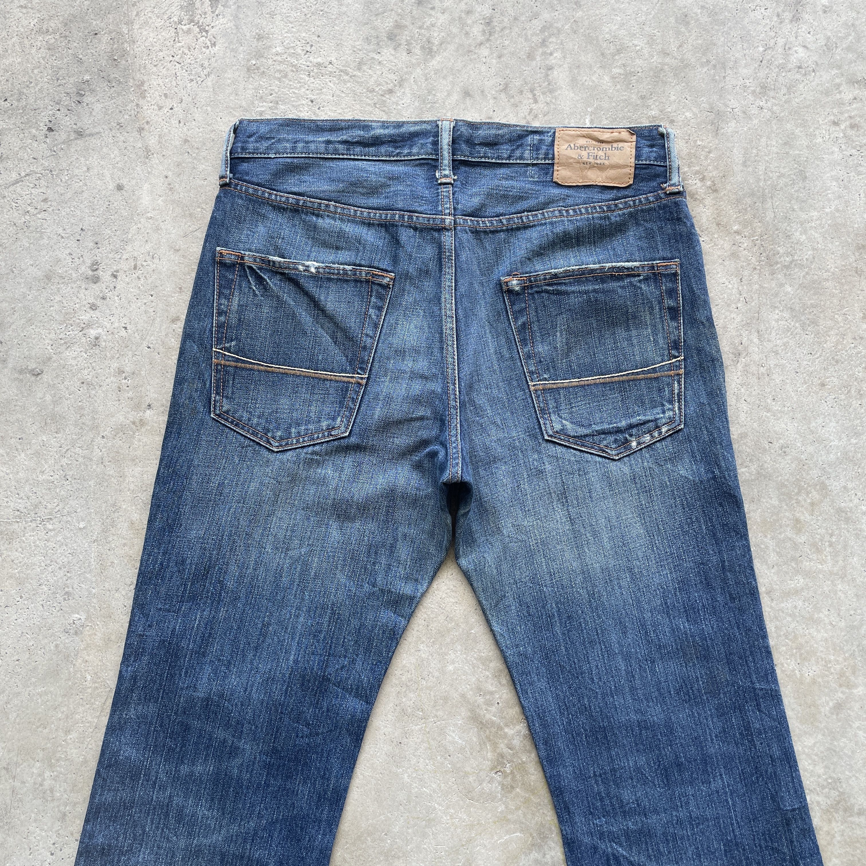 Abercrombie & Fitch W32 VINTAGE A&F DISTRESSED FLARE JEANS BOOTCUT DENIM PANTS Size US 32 / EU 48 - 10 Thumbnail