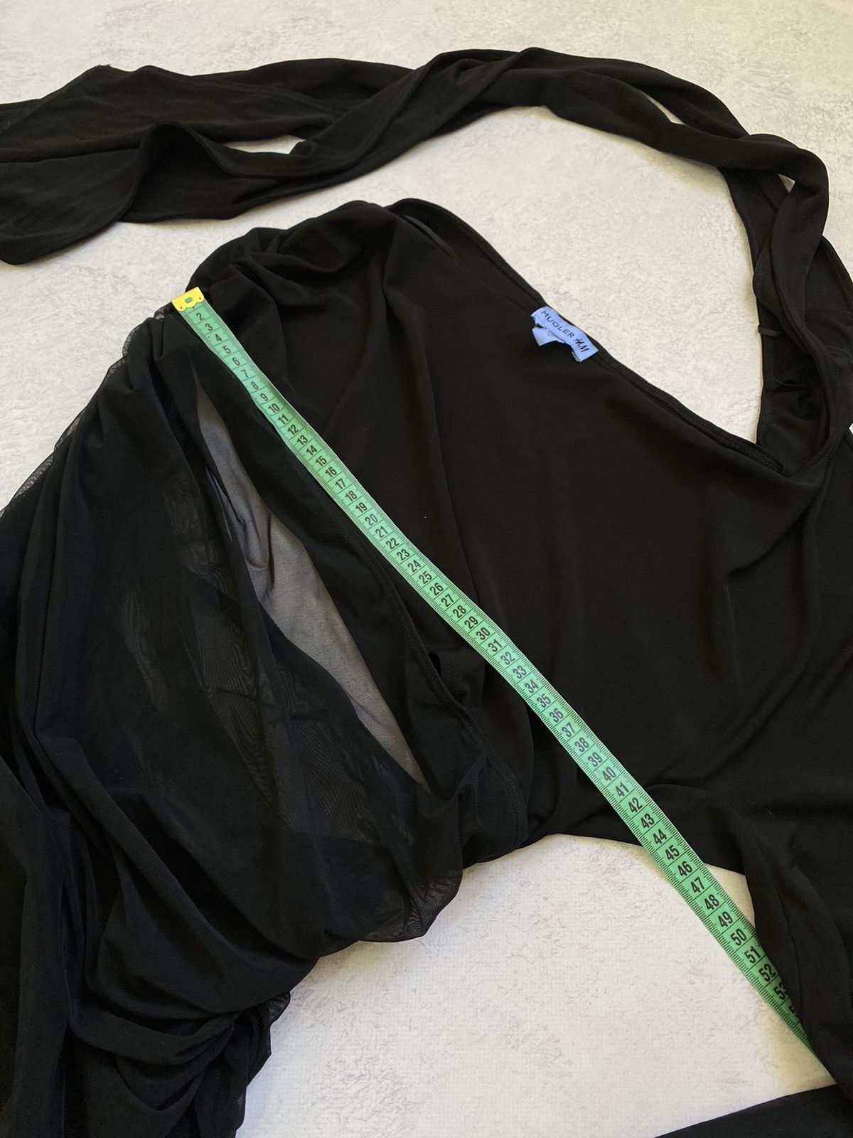 H&M × Mugler Mugler x H&M Knot-detail One-shoulder Black Dress Size XXL Size XXL / US 16-18 / IT 52-54 - 15 Thumbnail