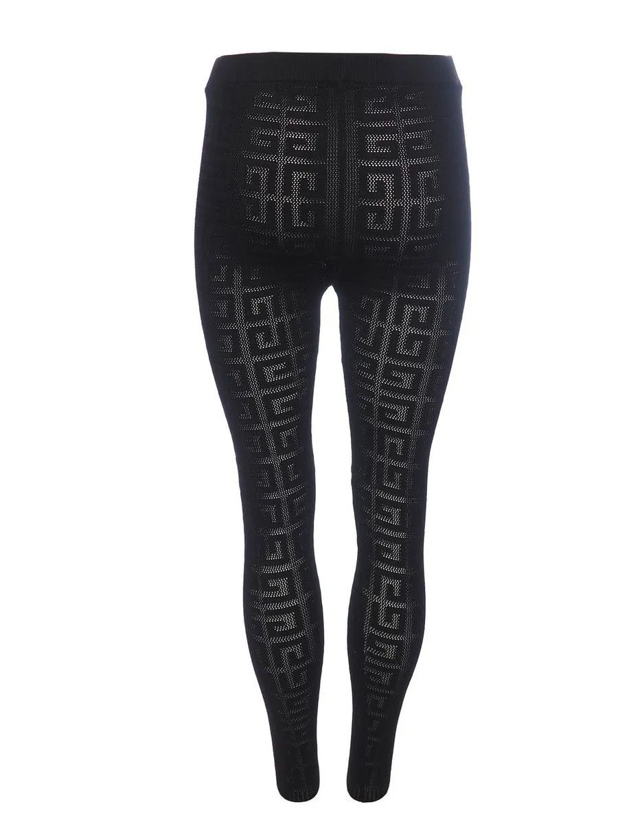 Givenchy o1n1vont0326 4G Jacquard Flared Trousers in Black Size 27" / US 4 / IT 40 - 2 Thumbnail
