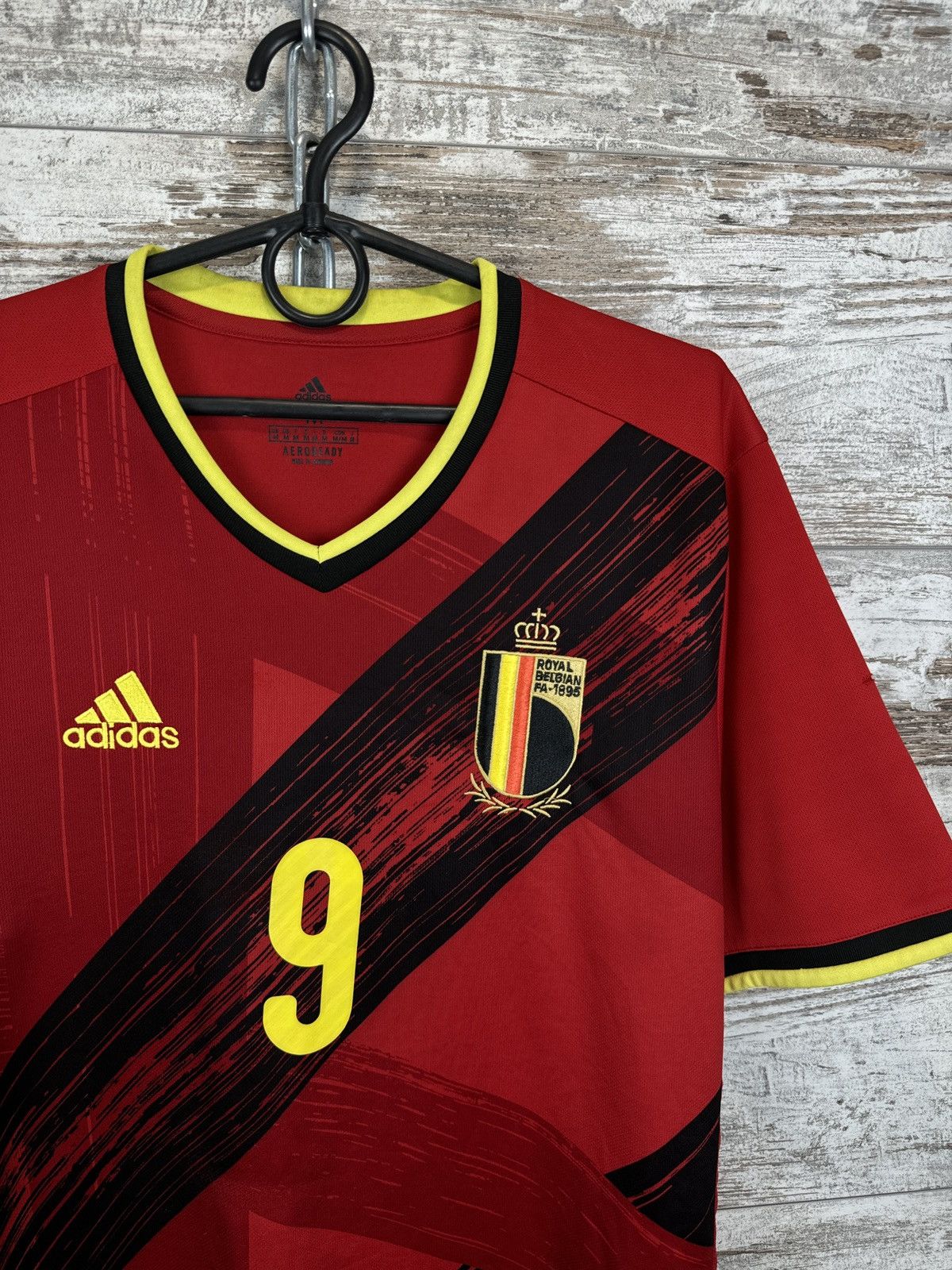 Adidas Mens Vintage Adidas Belgium National Team R. Lukaku T-shirt Size US M / EU 48-50 / 2 - 3 Thumbnail