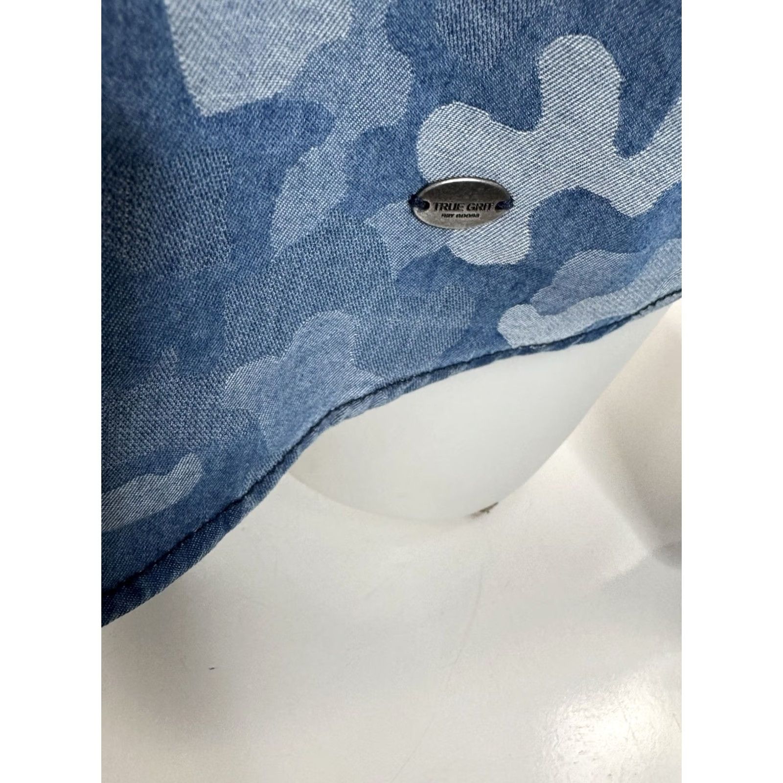 Denime TRUE GRIT CAMOUFLAGE Western Lightweight Denim Feel L Shirt Men Camouflage Long Sleeve Button-Up Blue 100% Nutty? Size US L / EU 52-54 / 3 - 2 Thumbnail